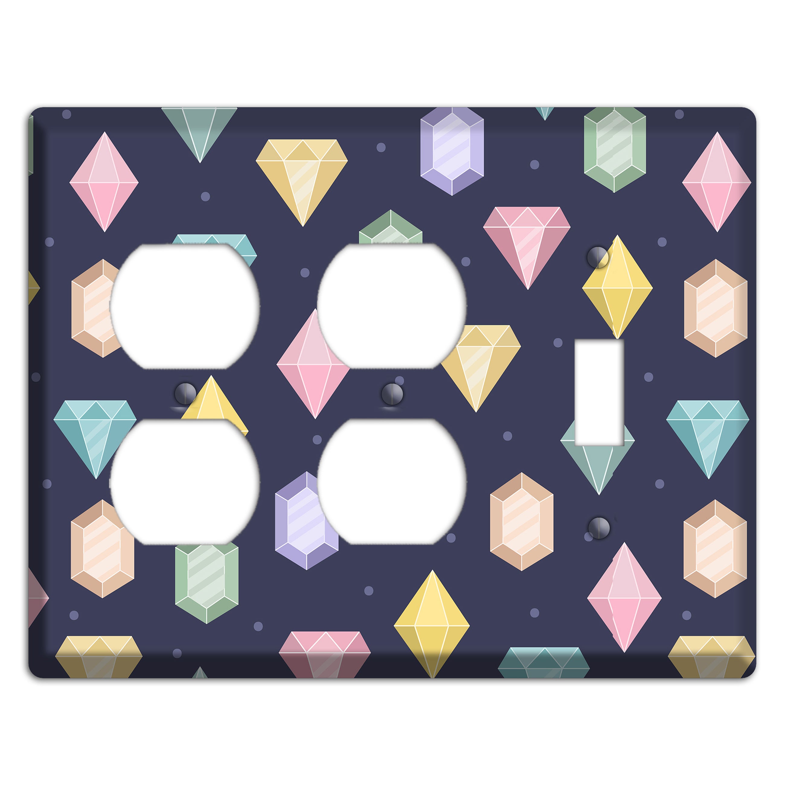 Sparkle Gems 2 Duplex / Toggle Wallplate