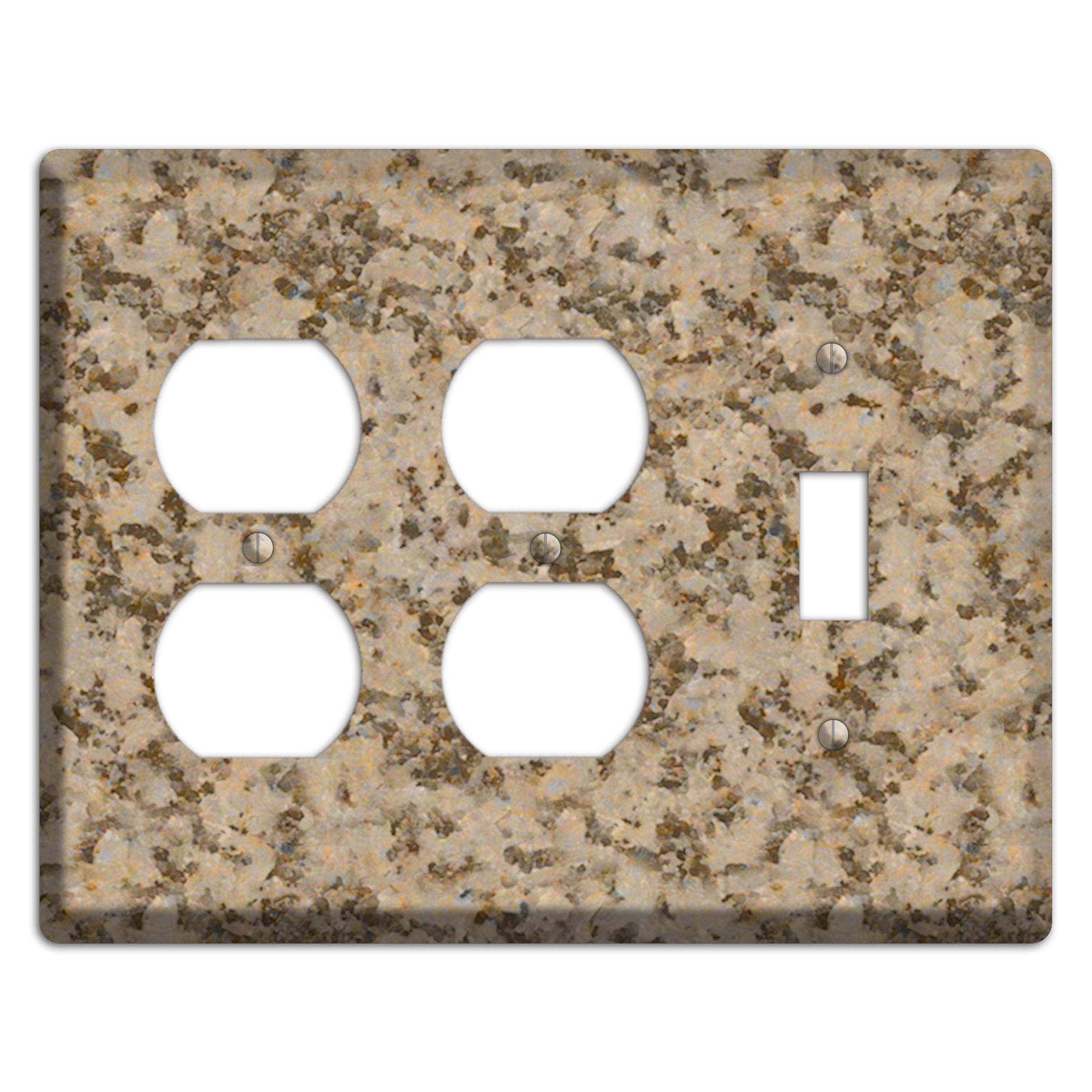 Giallo Santa Cecilia Granite 2 Duplex / Toggle Wallplate
