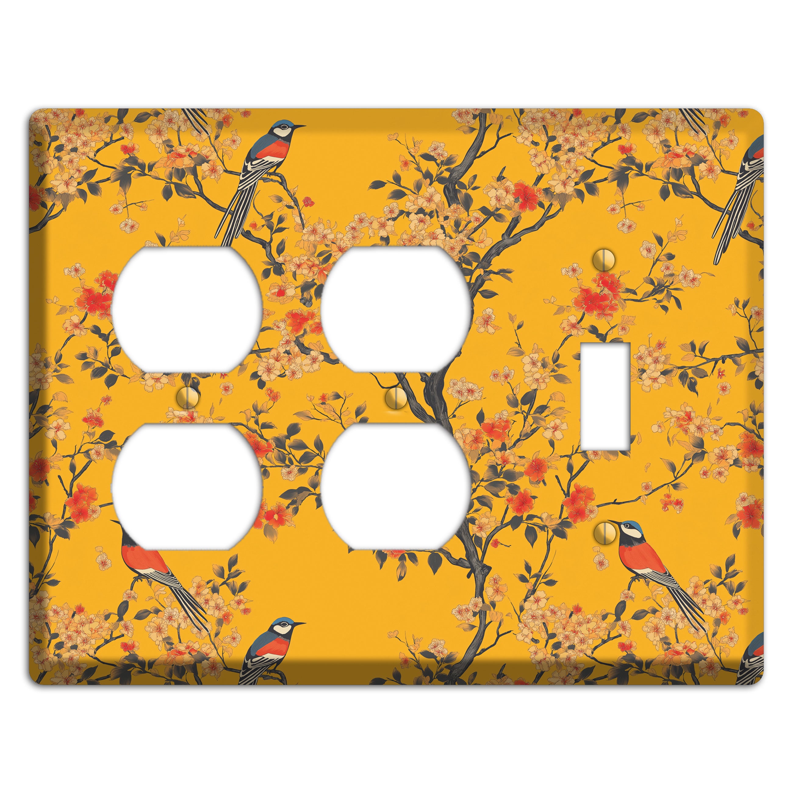 Blossom & Plume 2 Duplex / Toggle Wallplate