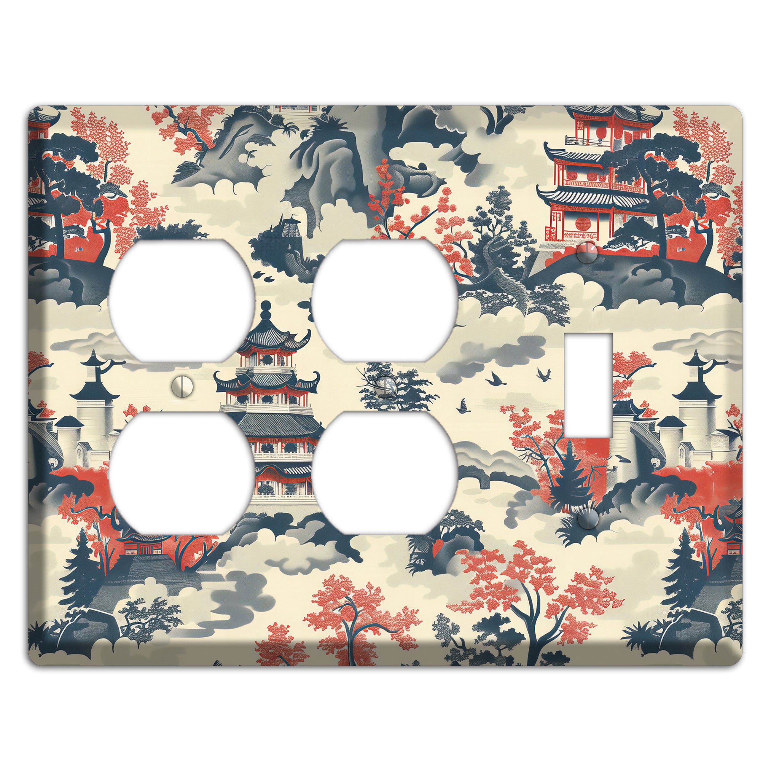 Ink & Ember Pagoda 2 Duplex / Toggle Wallplate