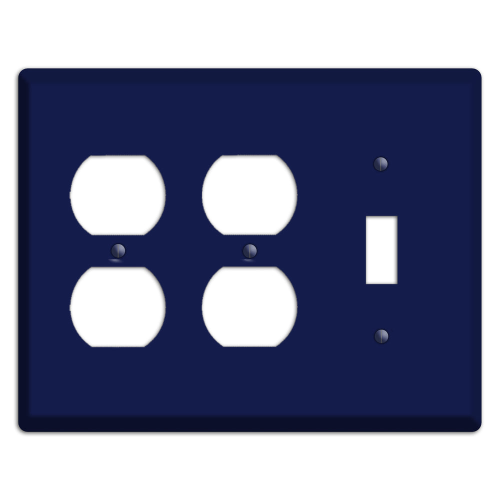 Baxter Midnight Navy Solid 2 Duplex / Toggle Wallplate