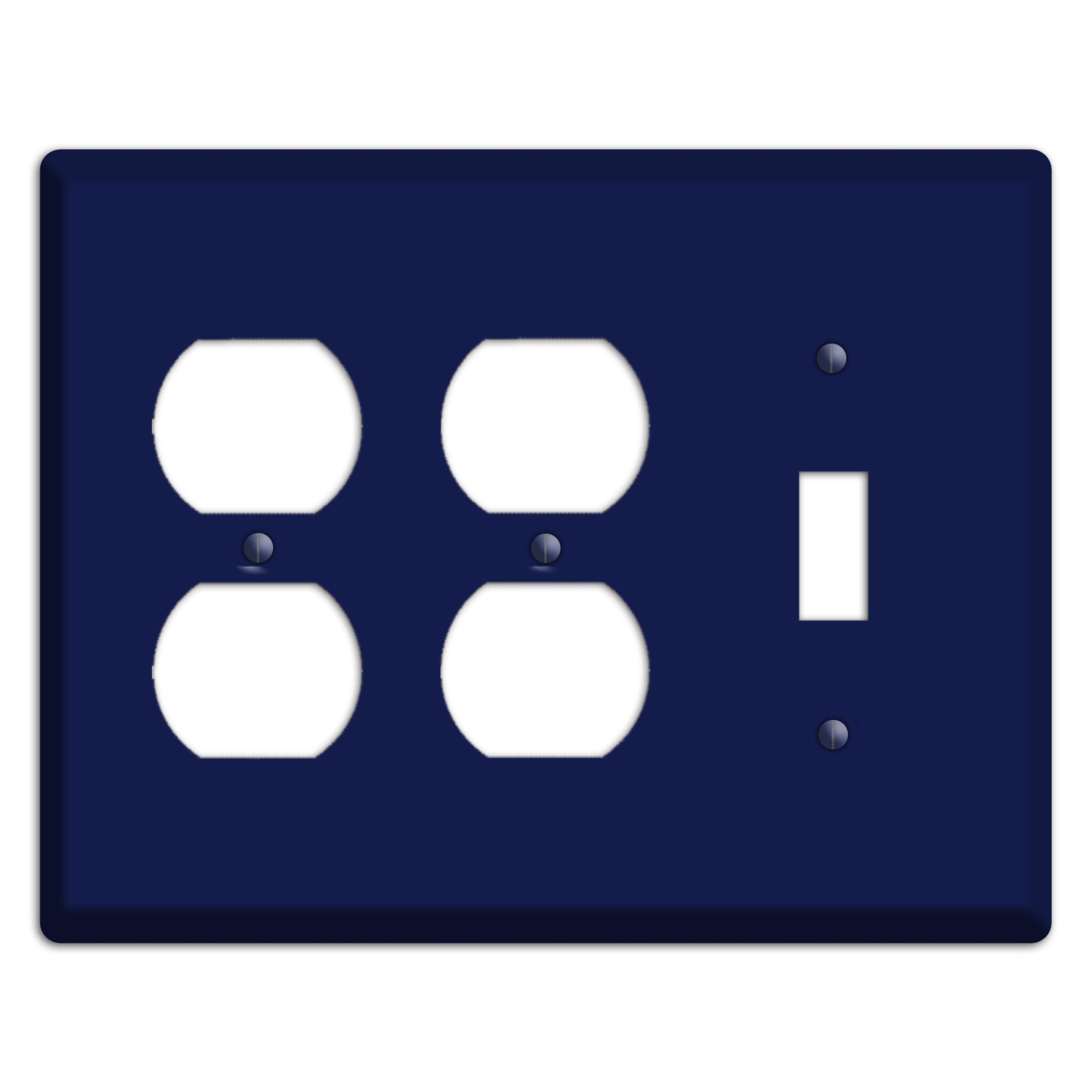 Baxter Midnight Navy Solid 2 Duplex / Toggle Wallplate