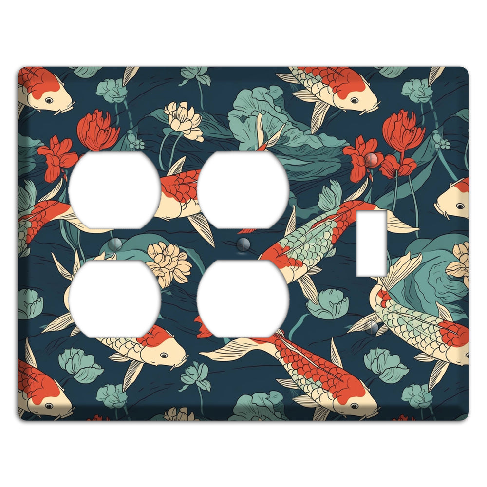 Koi & Lotus Drift 2 Duplex / Toggle Wallplate