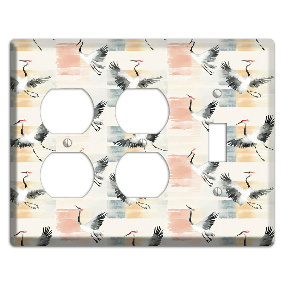 Blush Patchwork Flight 2 Duplex / Toggle Wallplate