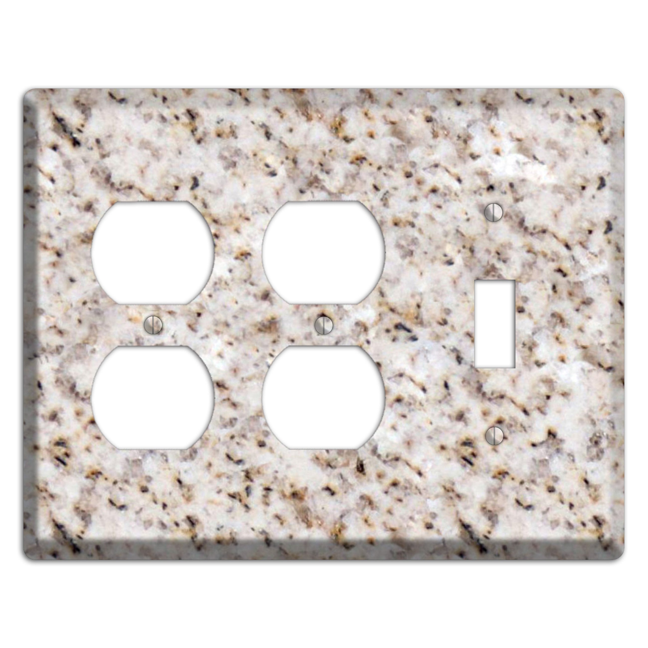 Luna Pearl Granite 2 Duplex / Toggle Wallplate