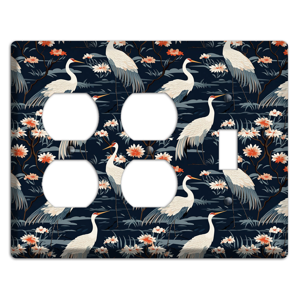 Navy Heron Nocturne 2 Duplex / Toggle Wallplate