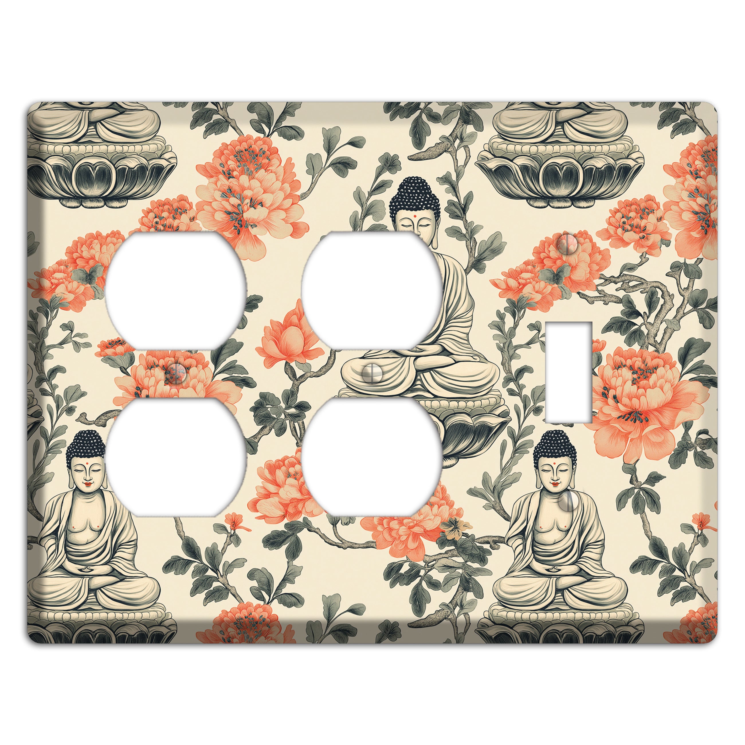 Lotus & Ember 2 Duplex / Toggle Wallplate