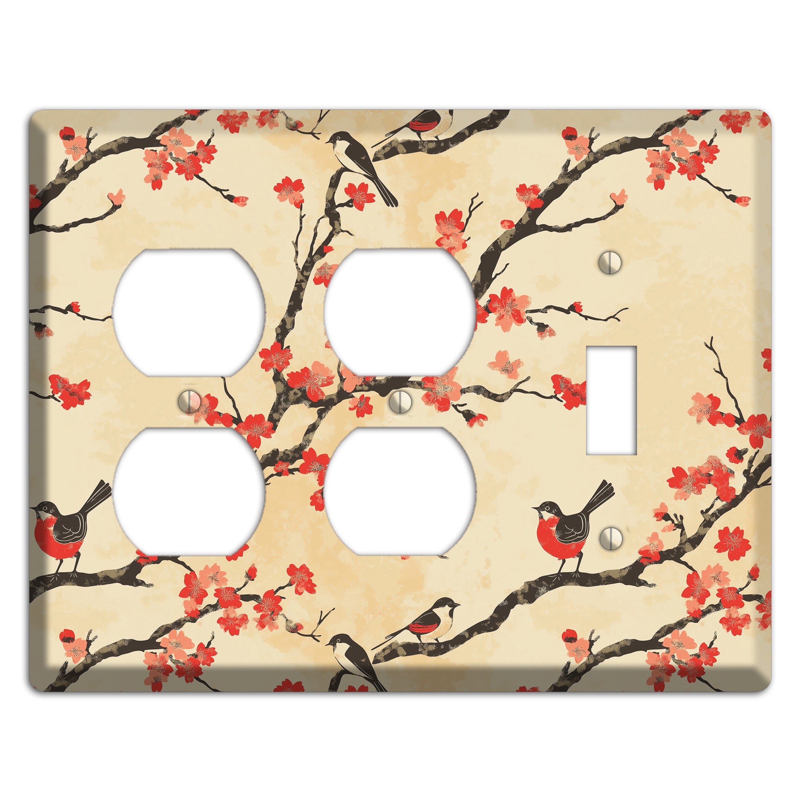 Blossom & Wing 2 Duplex / Toggle Wallplate