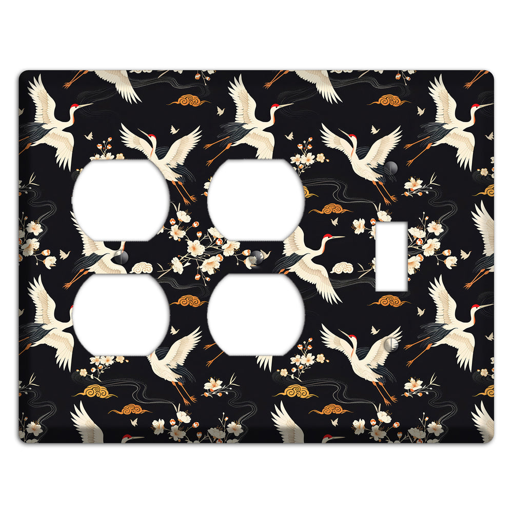 Obsidian Crane Nocturne 2 Duplex / Toggle Wallplate