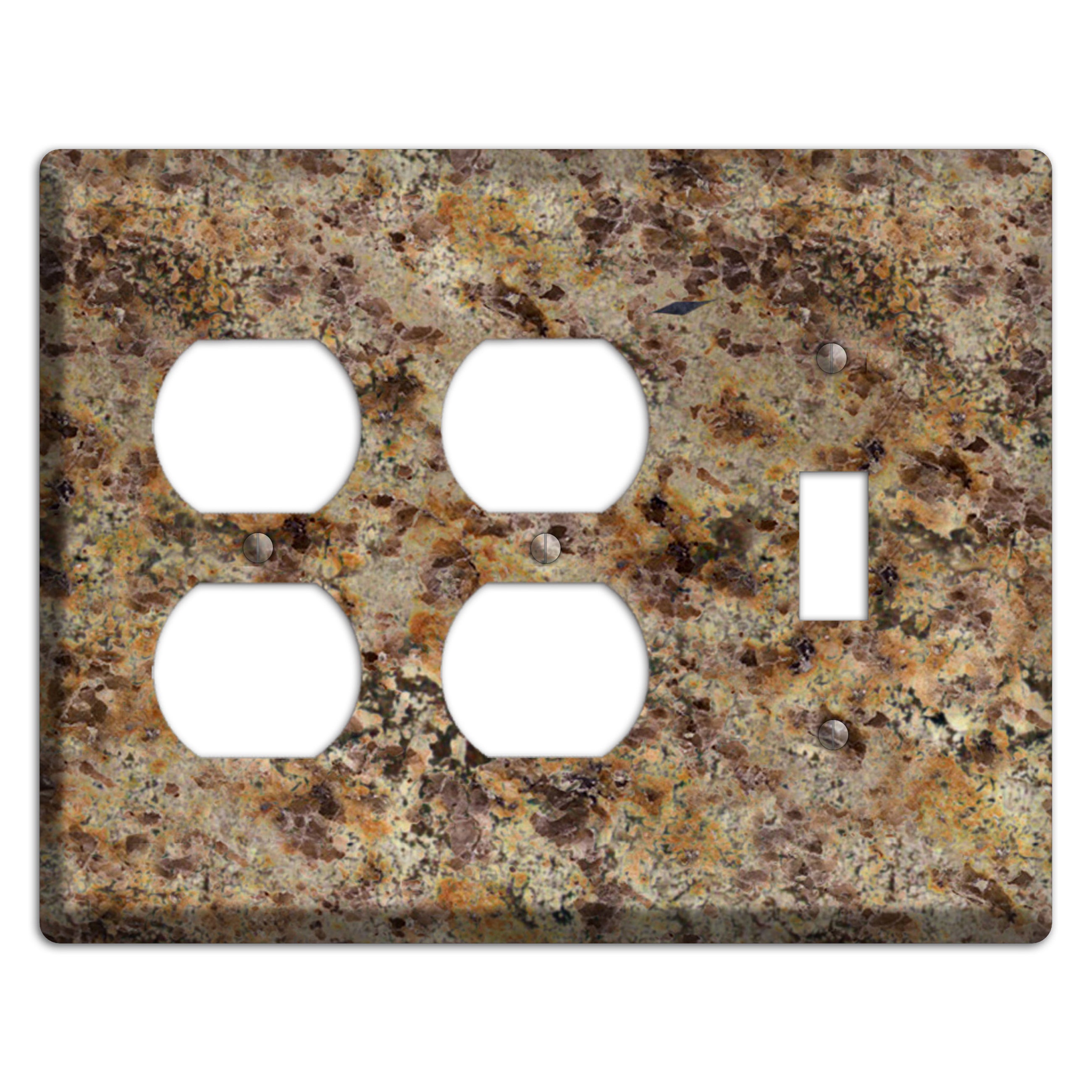 Golden Crystal Granite 2 Duplex / Toggle Wallplate