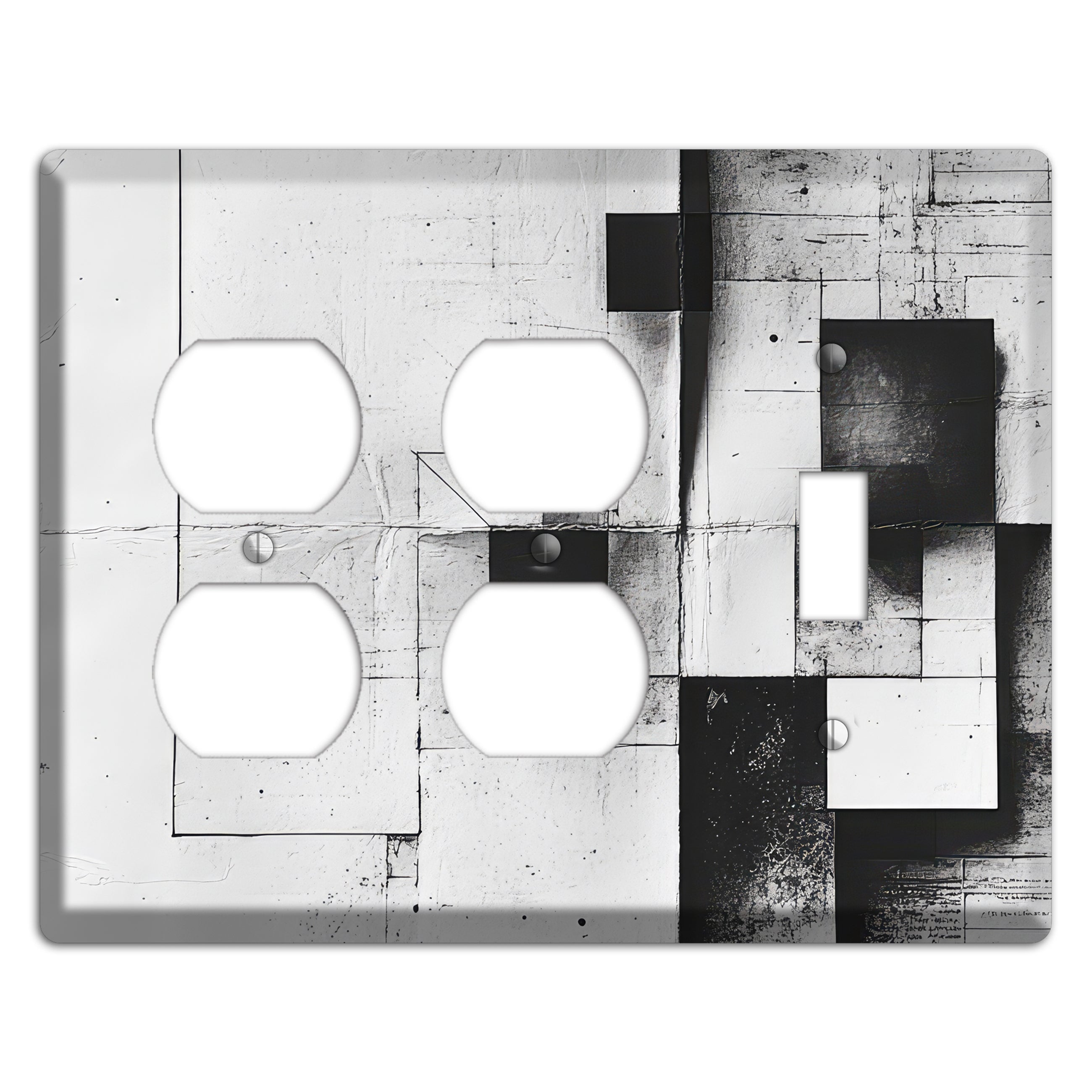 Fractured Blueprint Drift 2 Duplex / Toggle Wallplate
