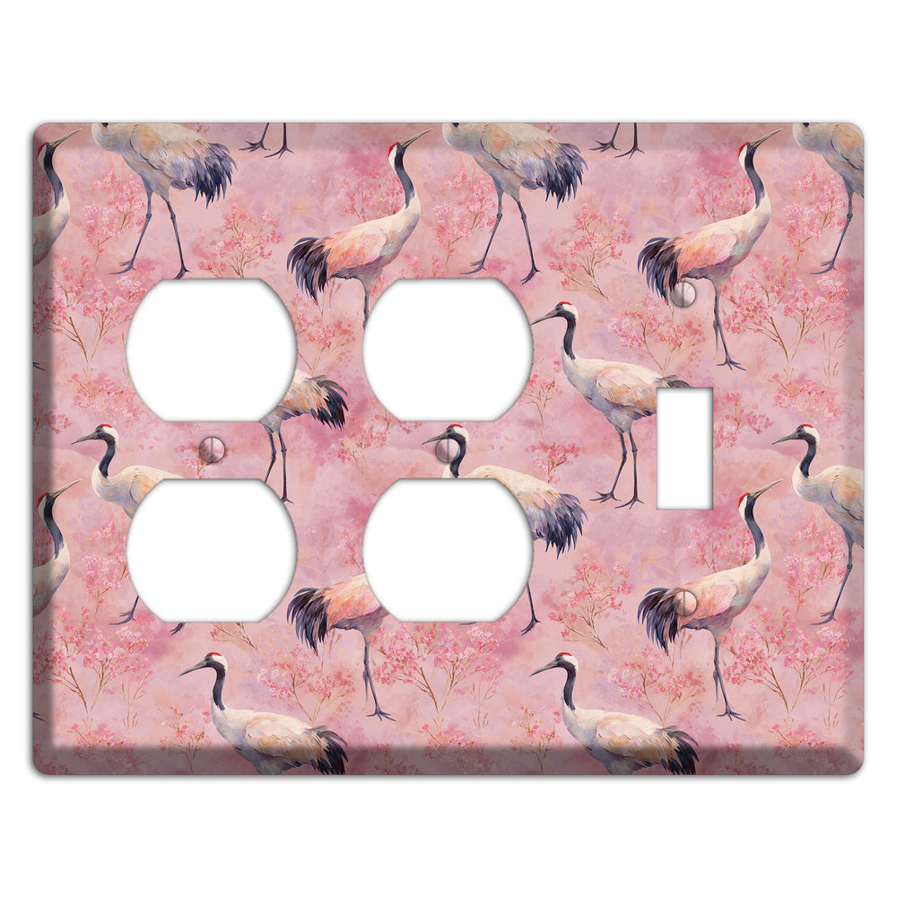 Blush Crane Reverie 2 Duplex / Toggle Wallplate