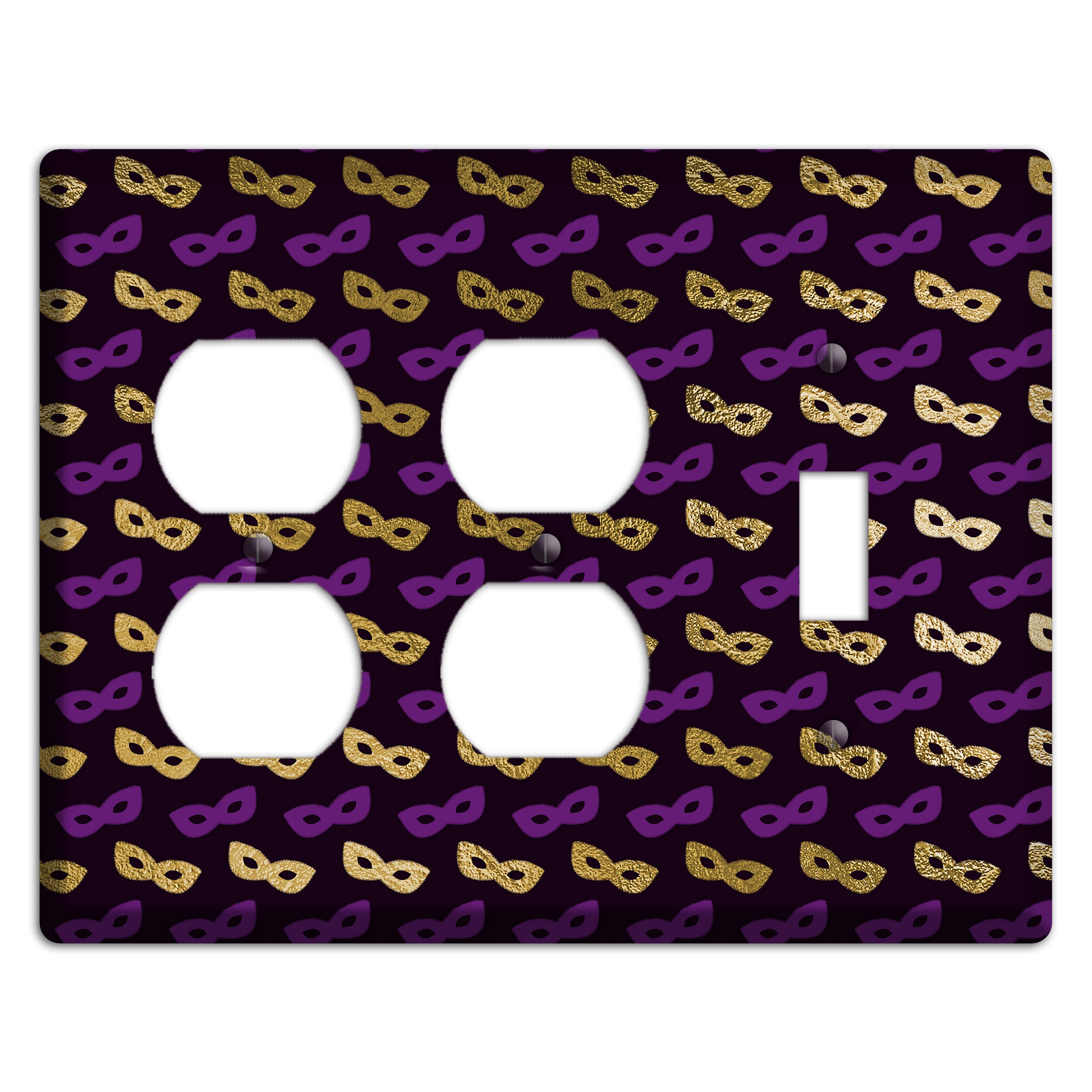 Midnight Masque 2 Duplex / Toggle Wallplate
