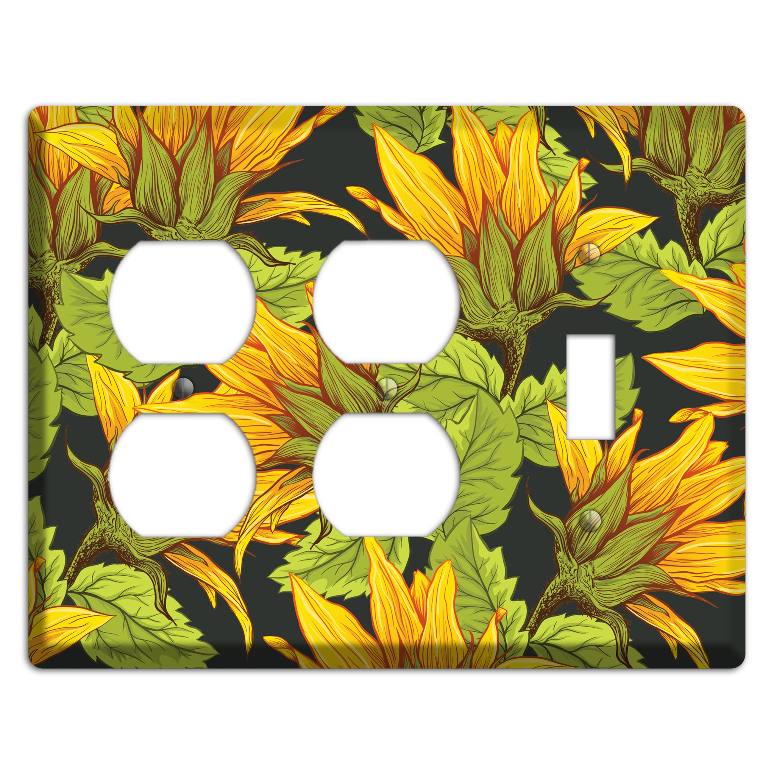 Gilded Bloom Tangle 2 Duplex / Toggle Wallplate
