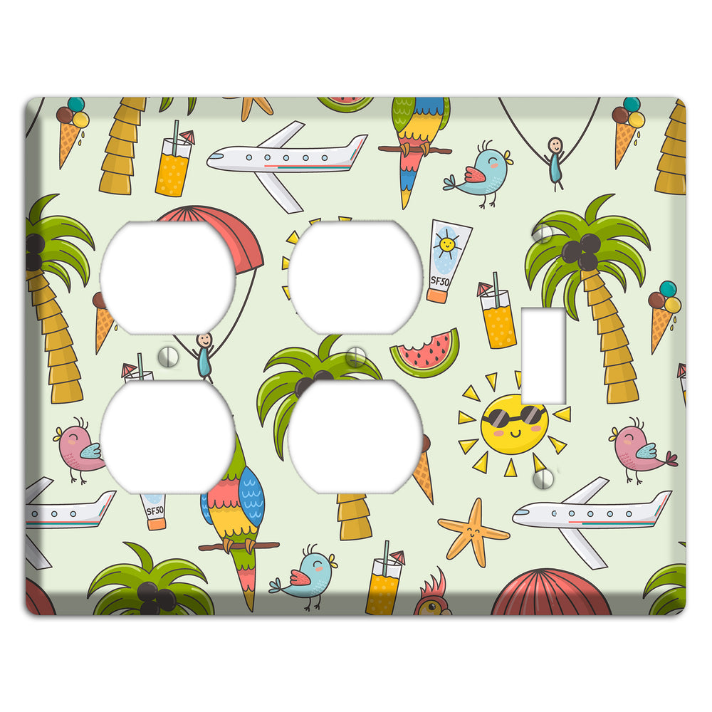 Tropical Vacation 2 Duplex / Toggle Wallplate