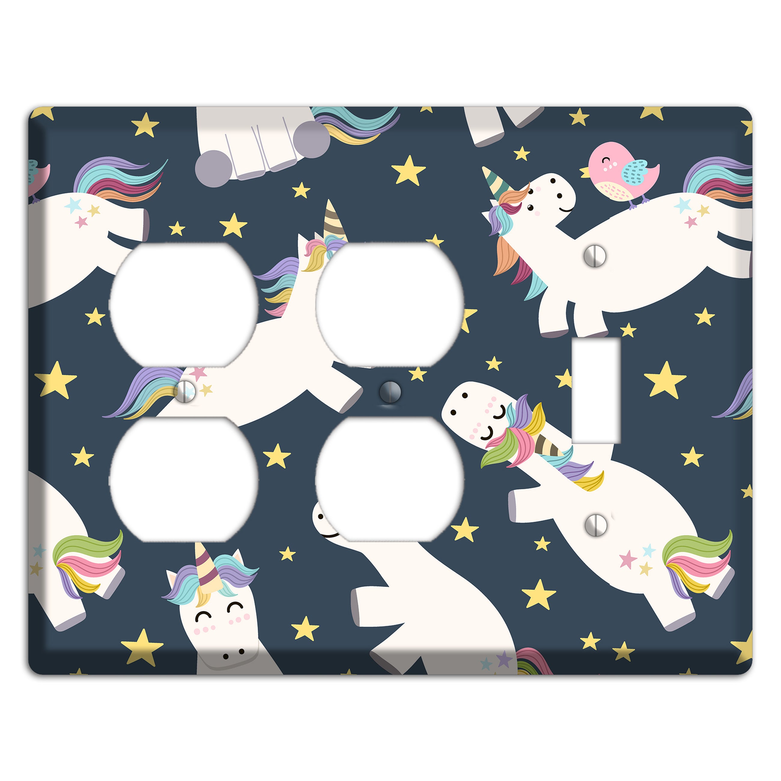 Dreamy Night Unicorns 2 Duplex / Toggle Wallplate
