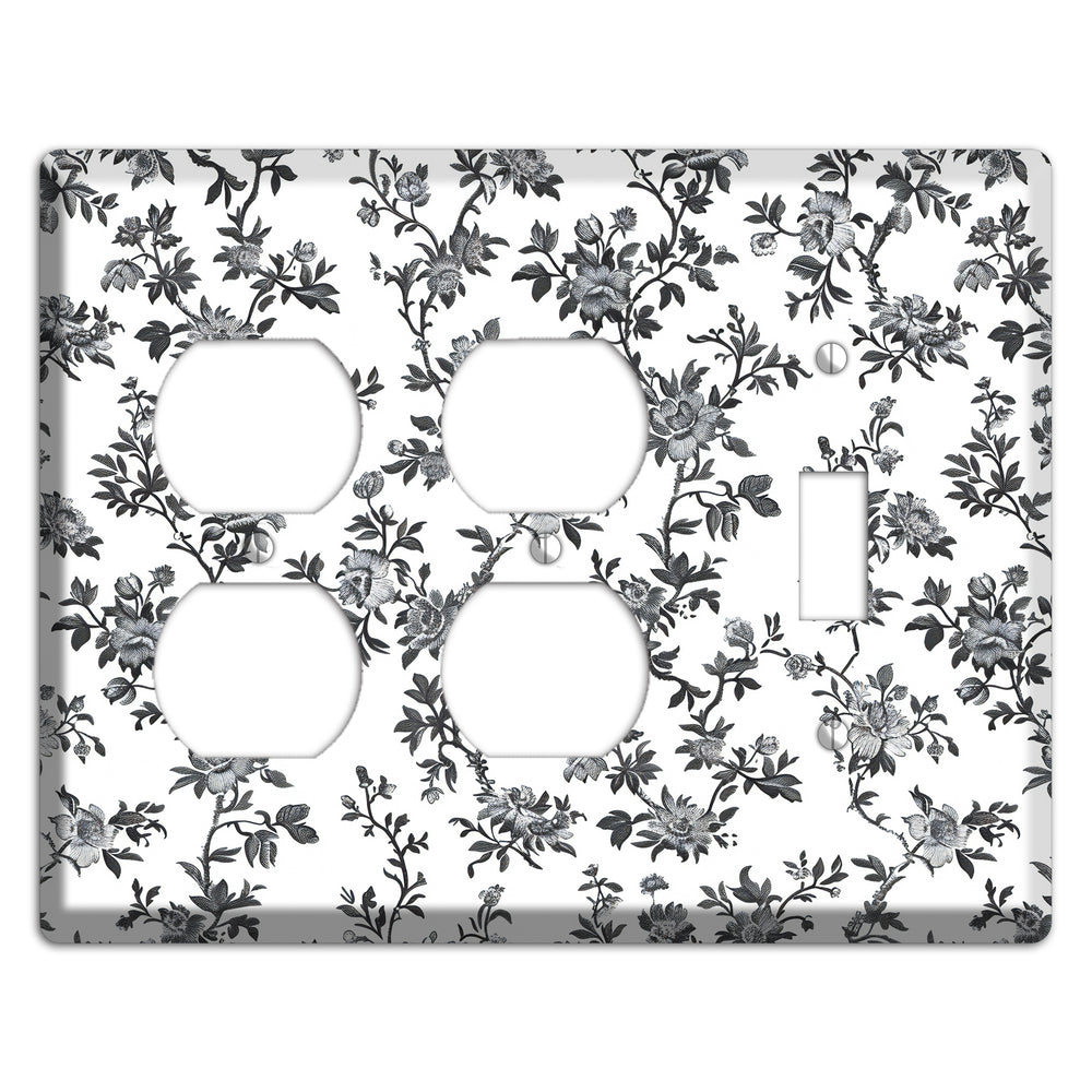 Ink & Ivory Trellis 2 Duplex / Toggle Wallplate