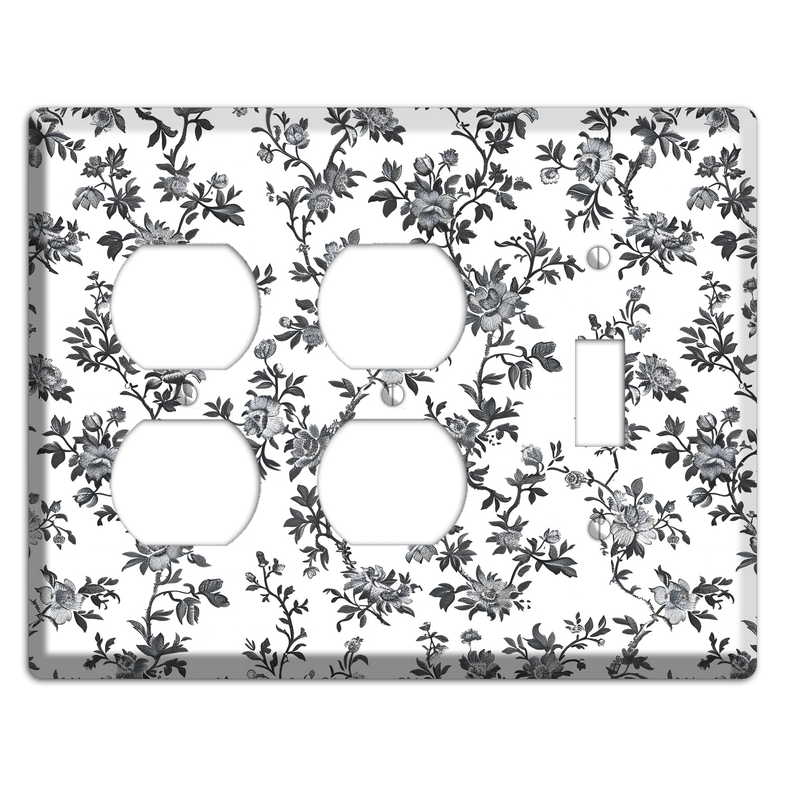 Ink & Ivory Trellis 2 Duplex / Toggle Wallplate