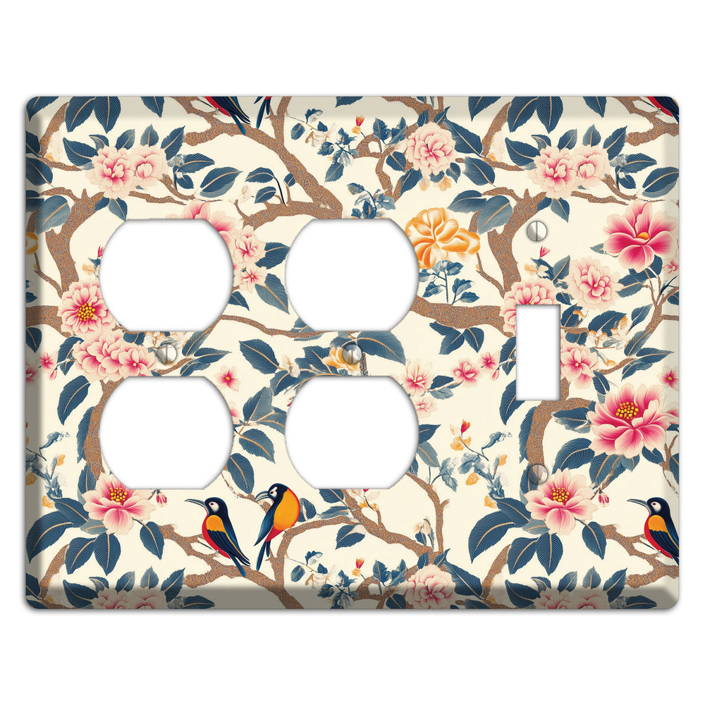 Blossom & Wing 2 Duplex / Toggle Wallplate