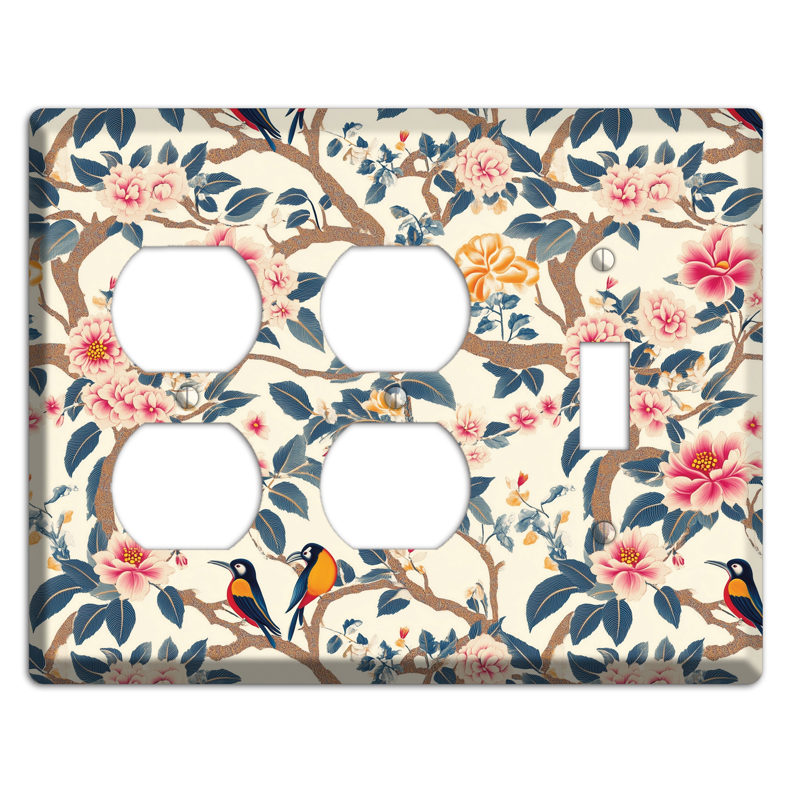 Blossom & Wing 2 Duplex / Toggle Wallplate