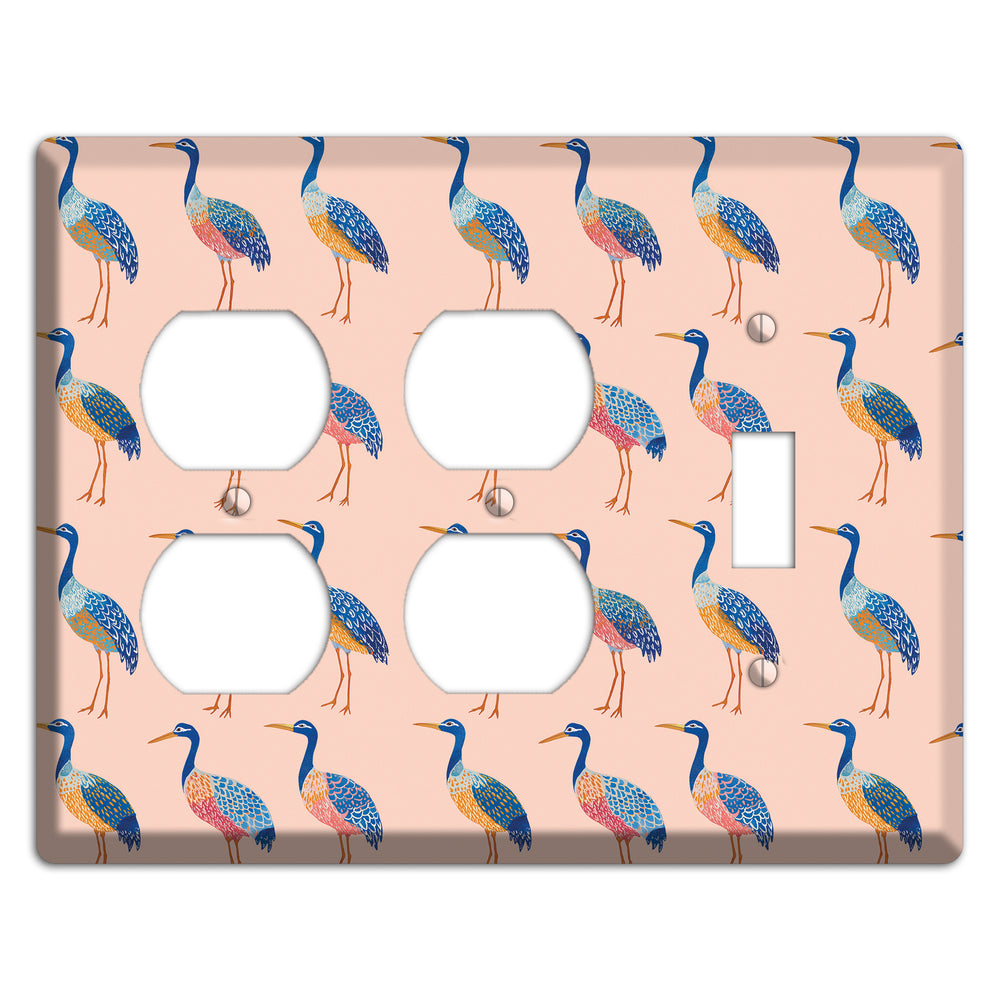 Blush Heron Parade 2 Duplex / Toggle Wallplate