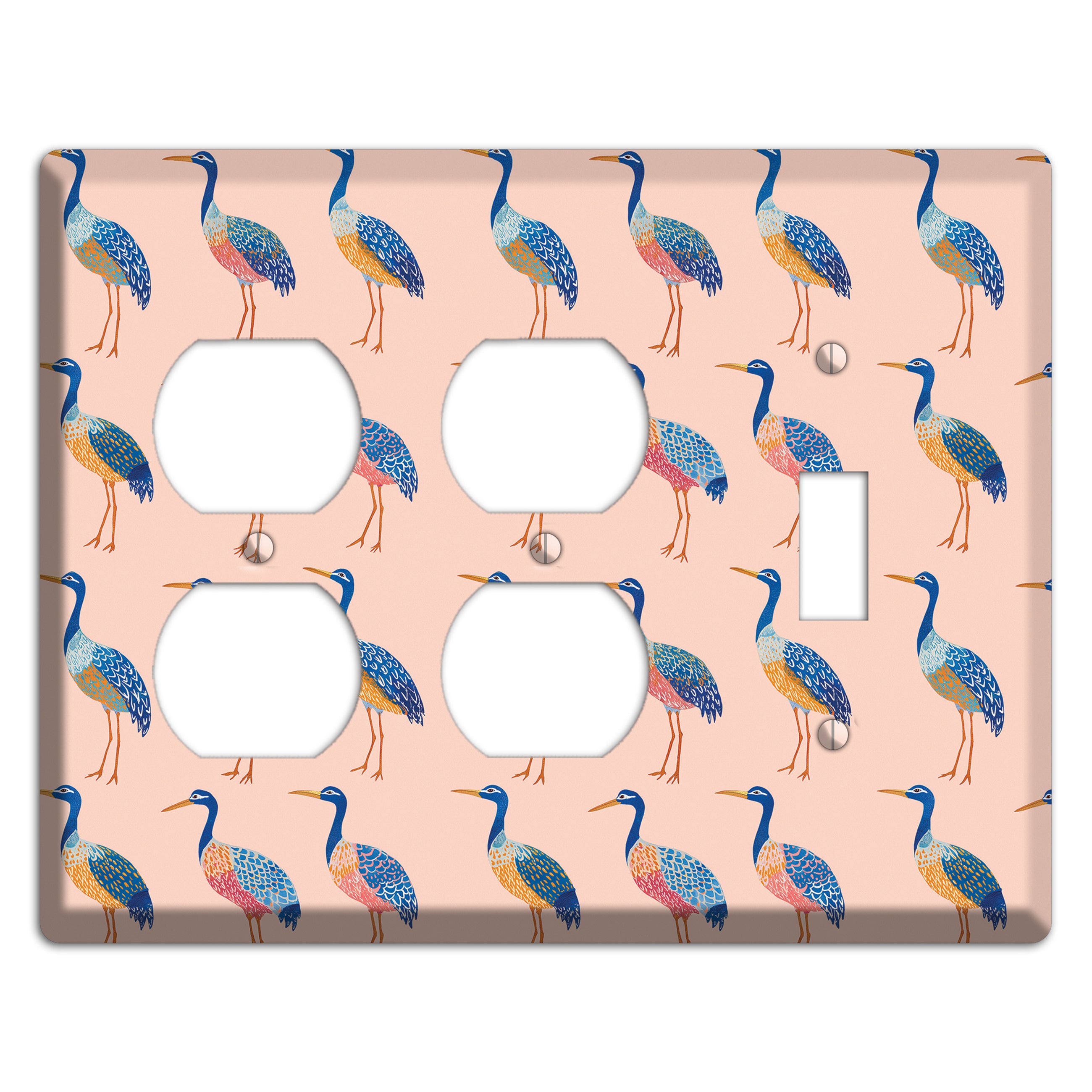 Blush Heron Parade 2 Duplex / Toggle Wallplate