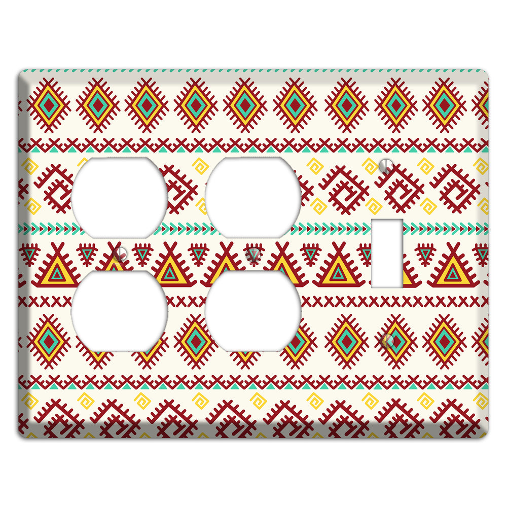 Crimson Tapestry 2 Duplex / Toggle Wallplate
