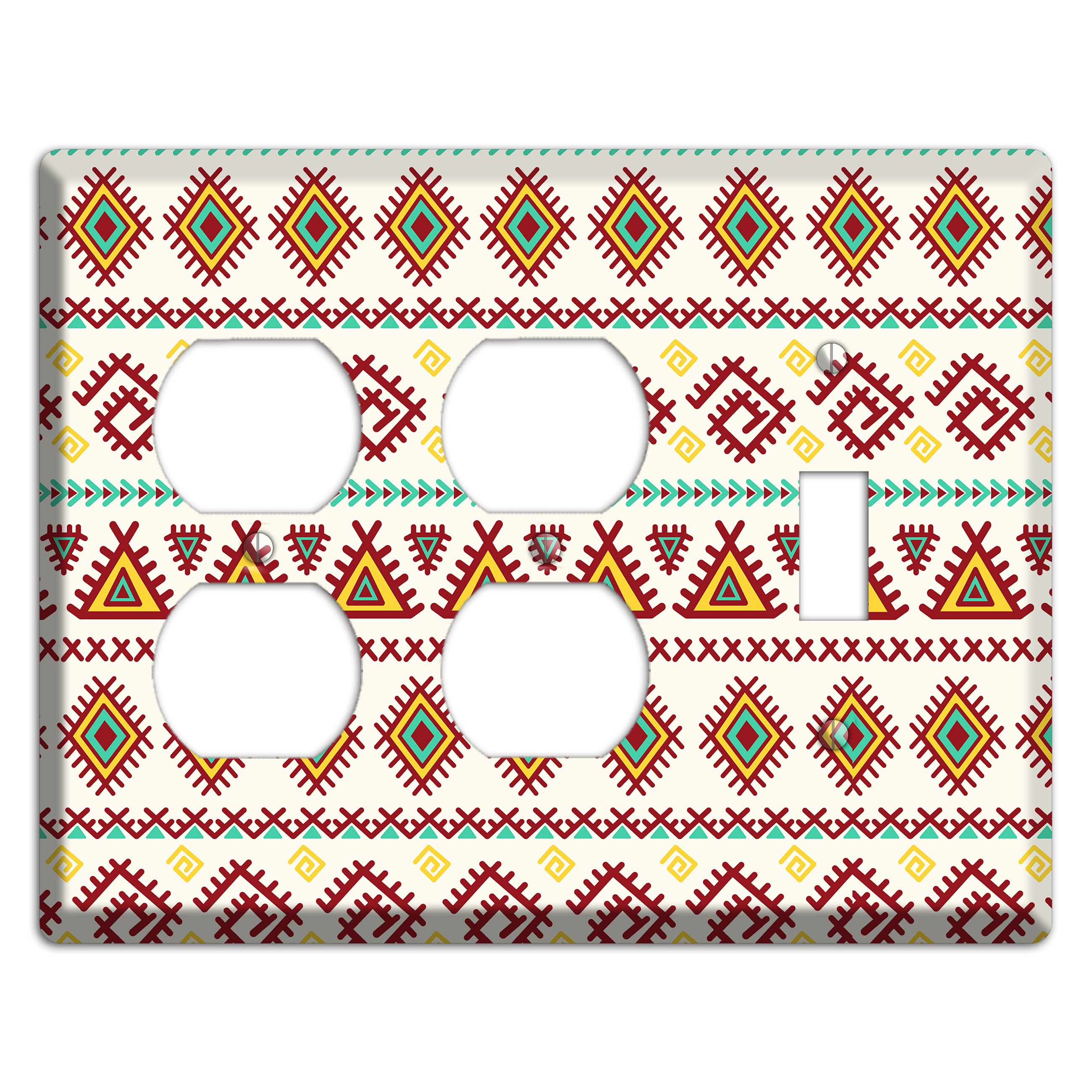 Crimson Tapestry 2 Duplex / Toggle Wallplate