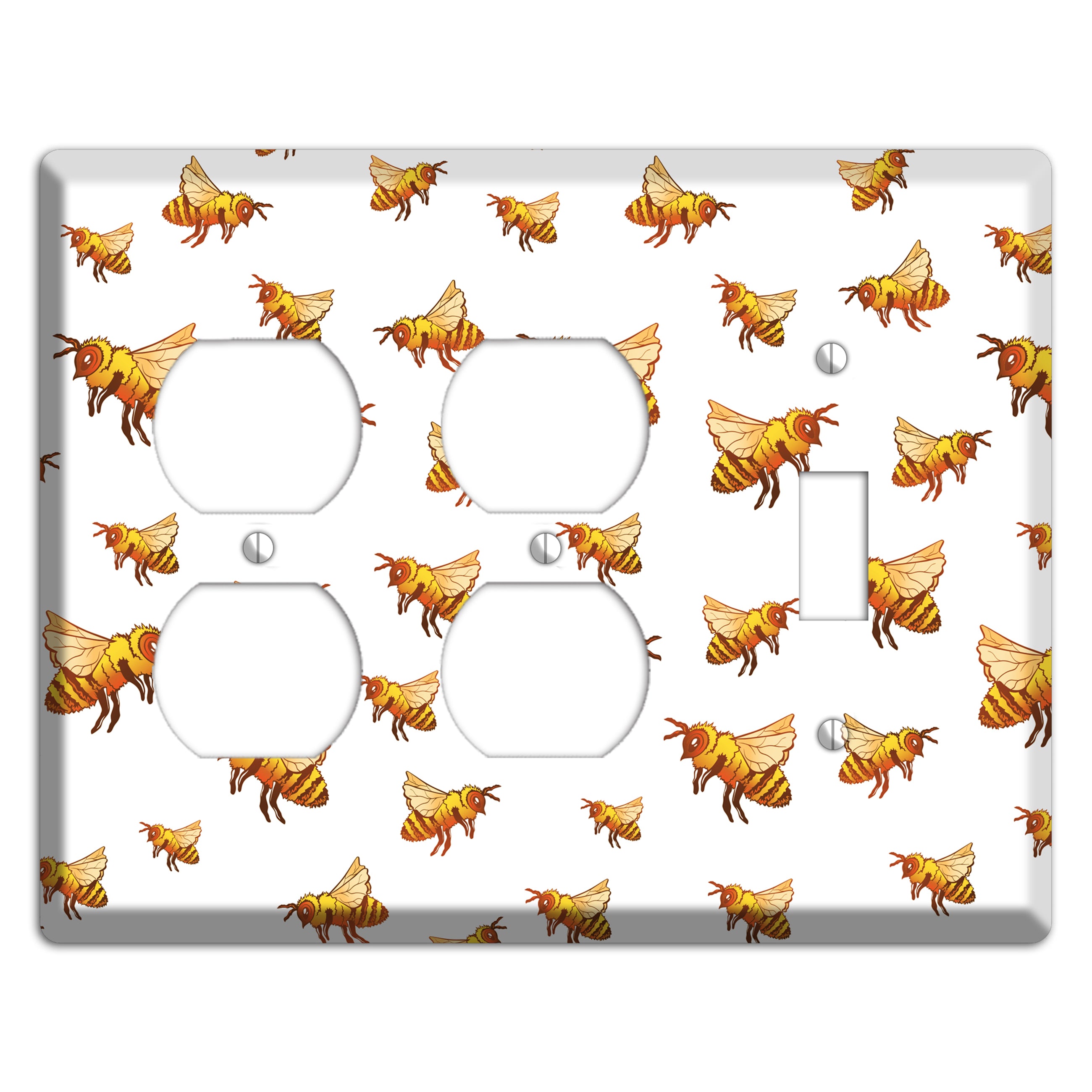 Golden Swarm Dance 2 Duplex / Toggle Wallplate