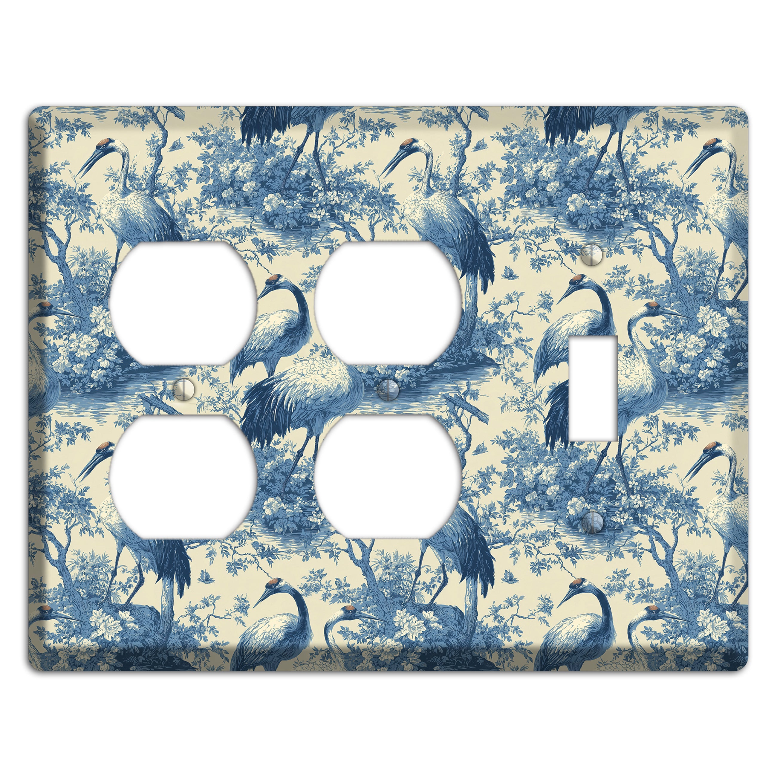 Cobalt Toile Vigil 2 Duplex / Toggle Wallplate