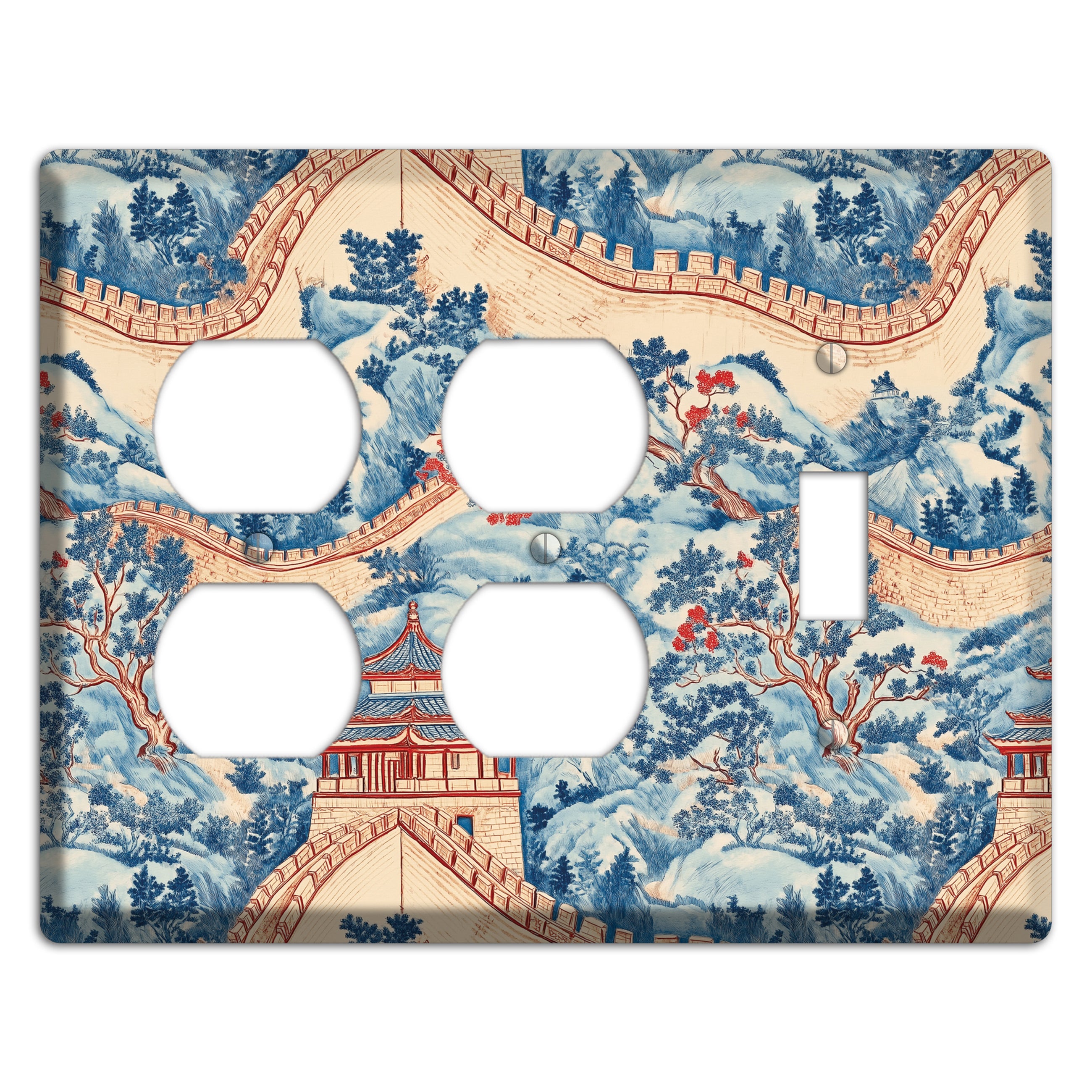 Great Wall Toile 2 Duplex / Toggle Wallplate