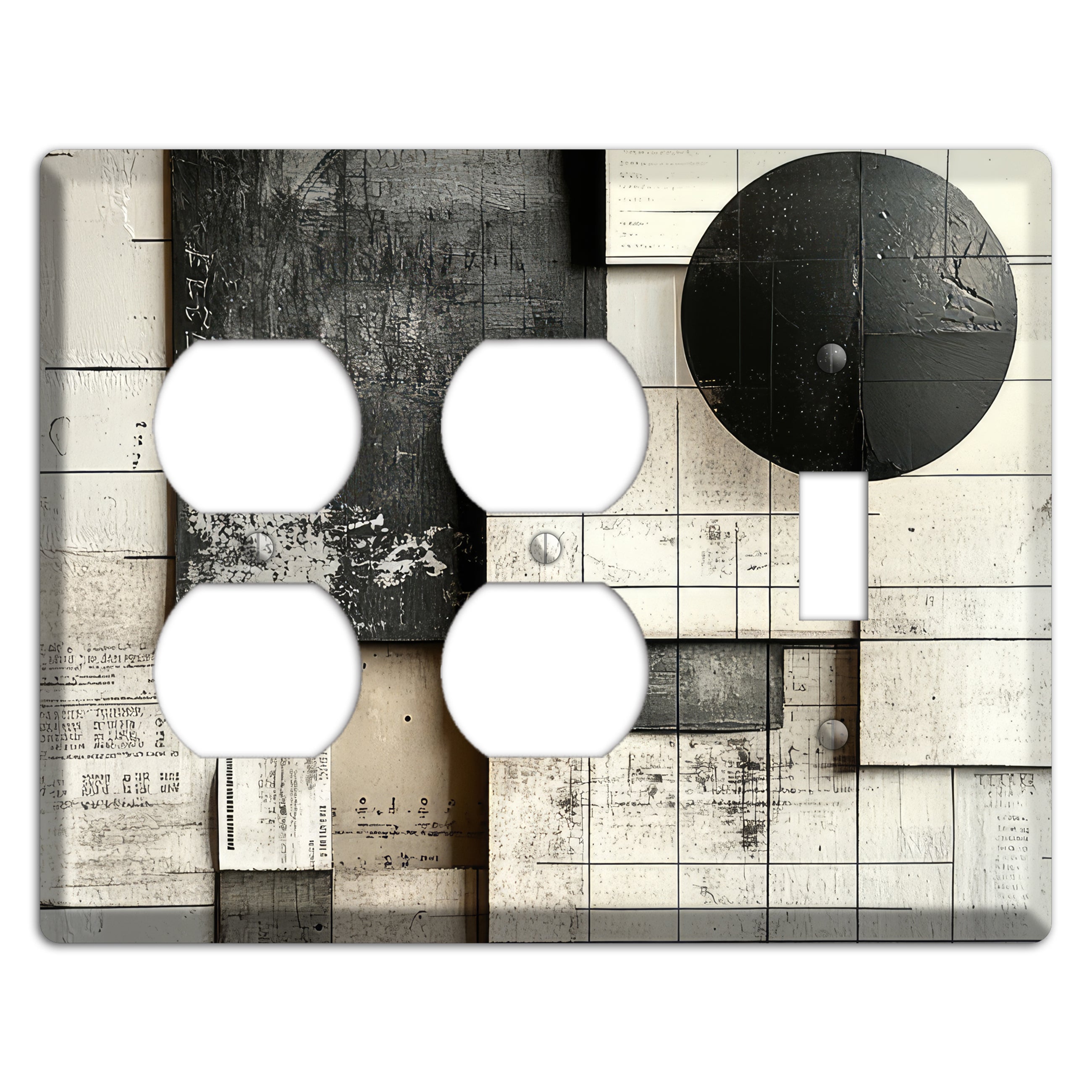 Lunar Grid Archive 2 Duplex / Toggle Wallplate