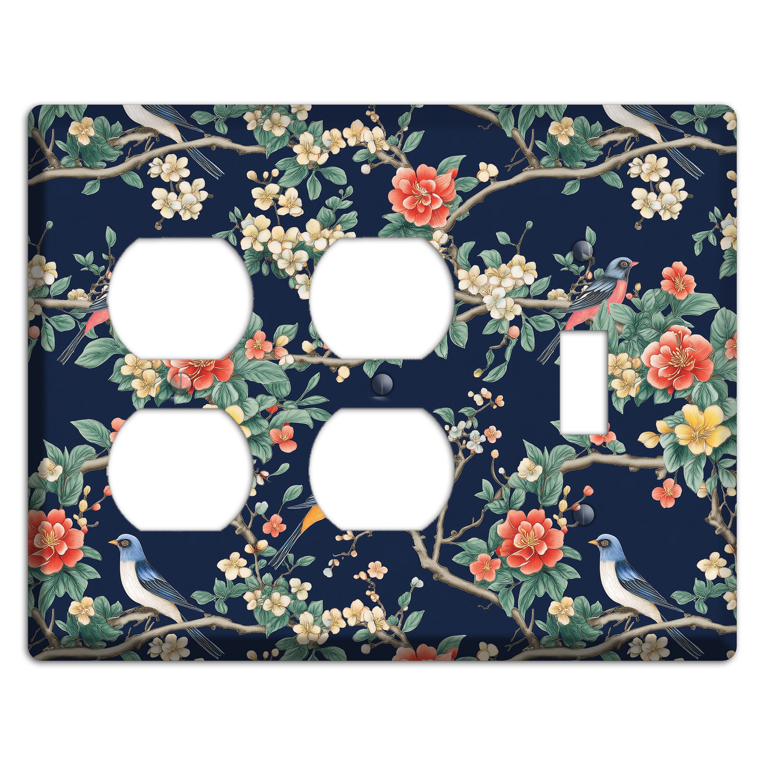 Songbirds & Blossoms 2 Duplex / Toggle Wallplate