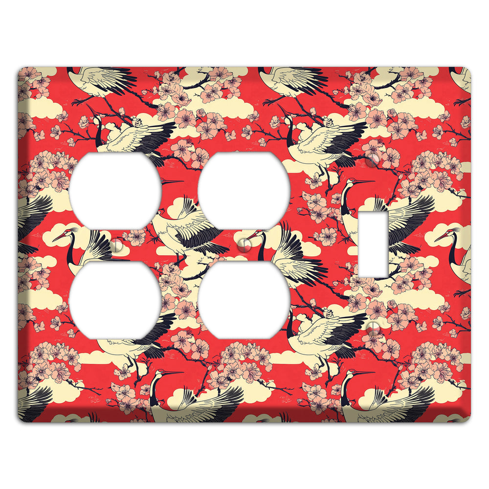 Crimson Blossom Ascent 2 Duplex / Toggle Wallplate