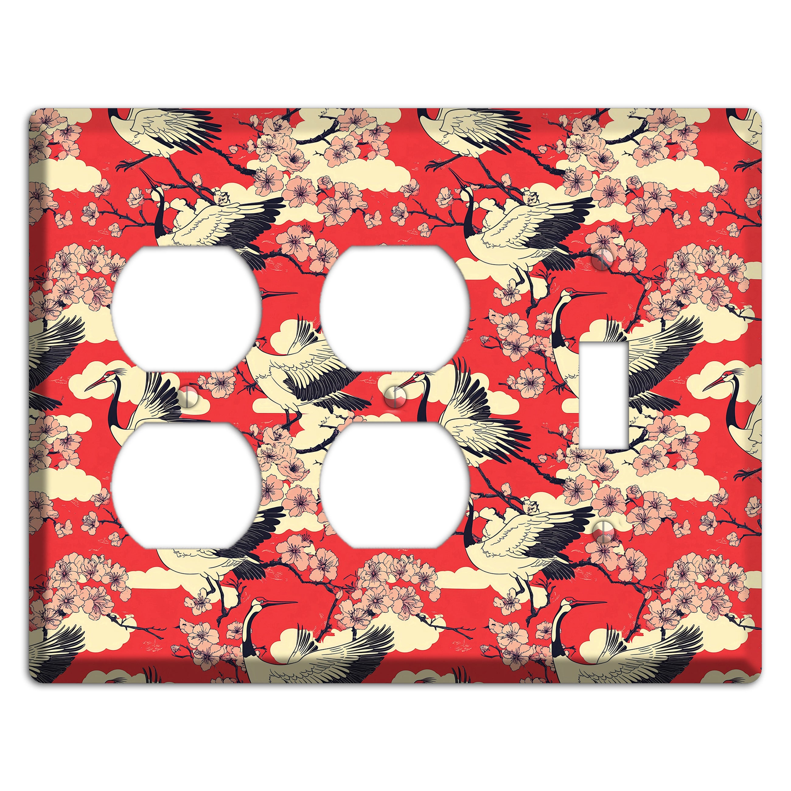 Crimson Blossom Ascent 2 Duplex / Toggle Wallplate