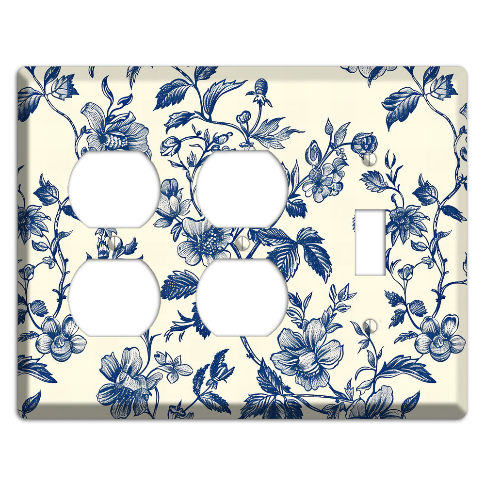 Garden Ink & Ivory 2 Duplex / Toggle Wallplate