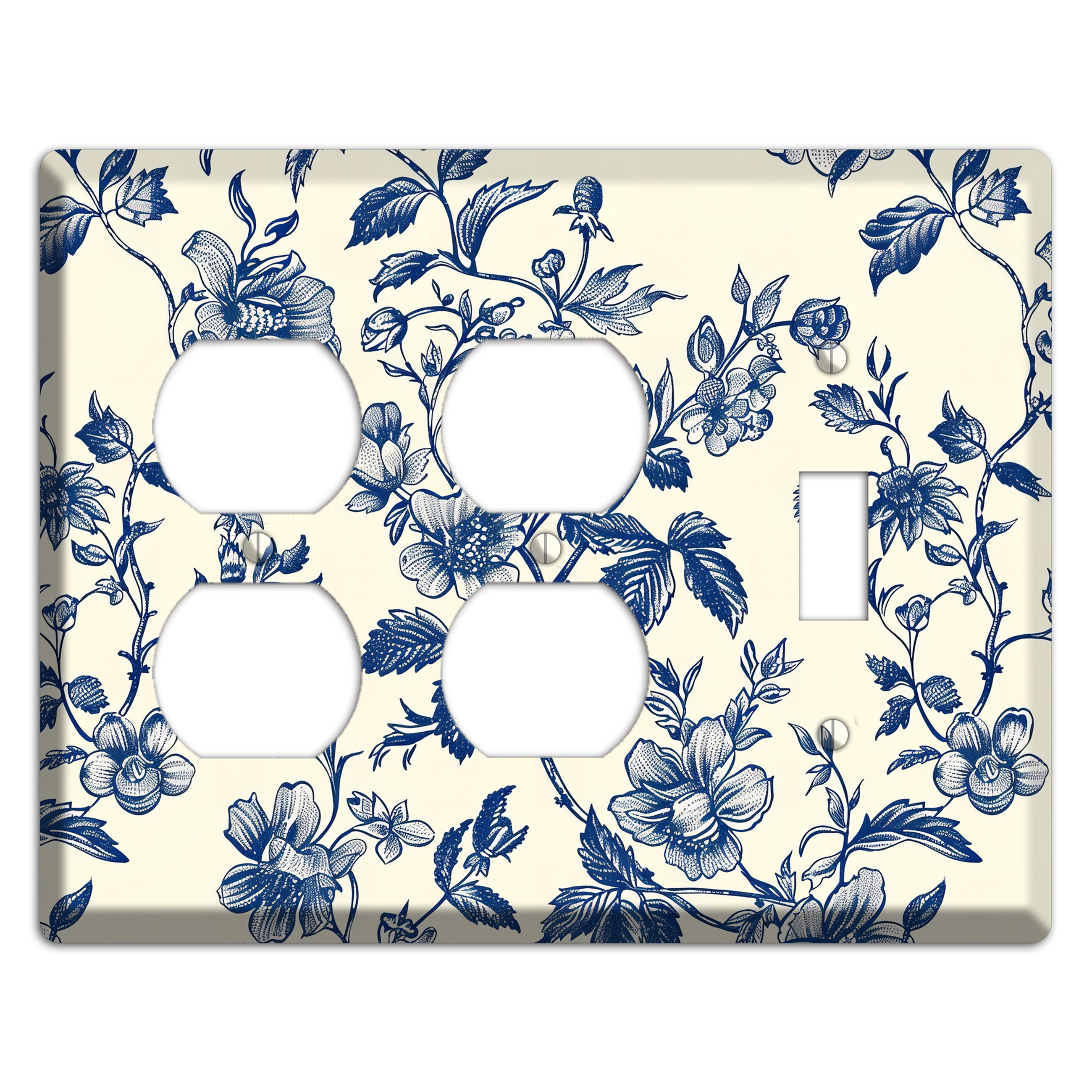 Garden Ink & Ivory 2 Duplex / Toggle Wallplate