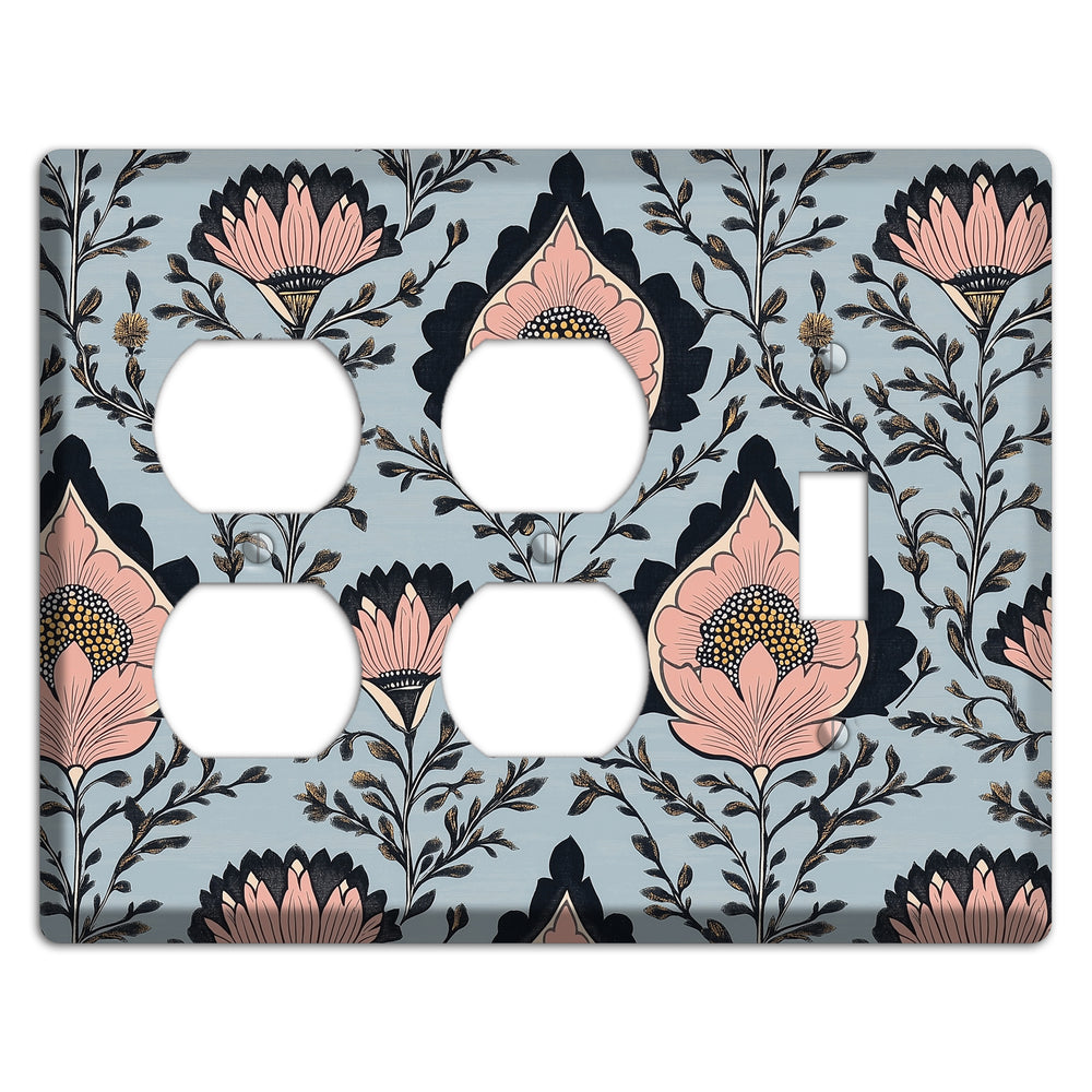Lotus & Damask Dusk 2 Duplex / Toggle Wallplate