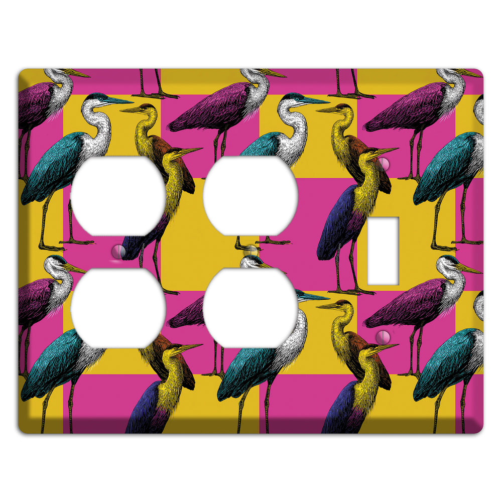 Magenta Heron Grid 2 Duplex / Toggle Wallplate