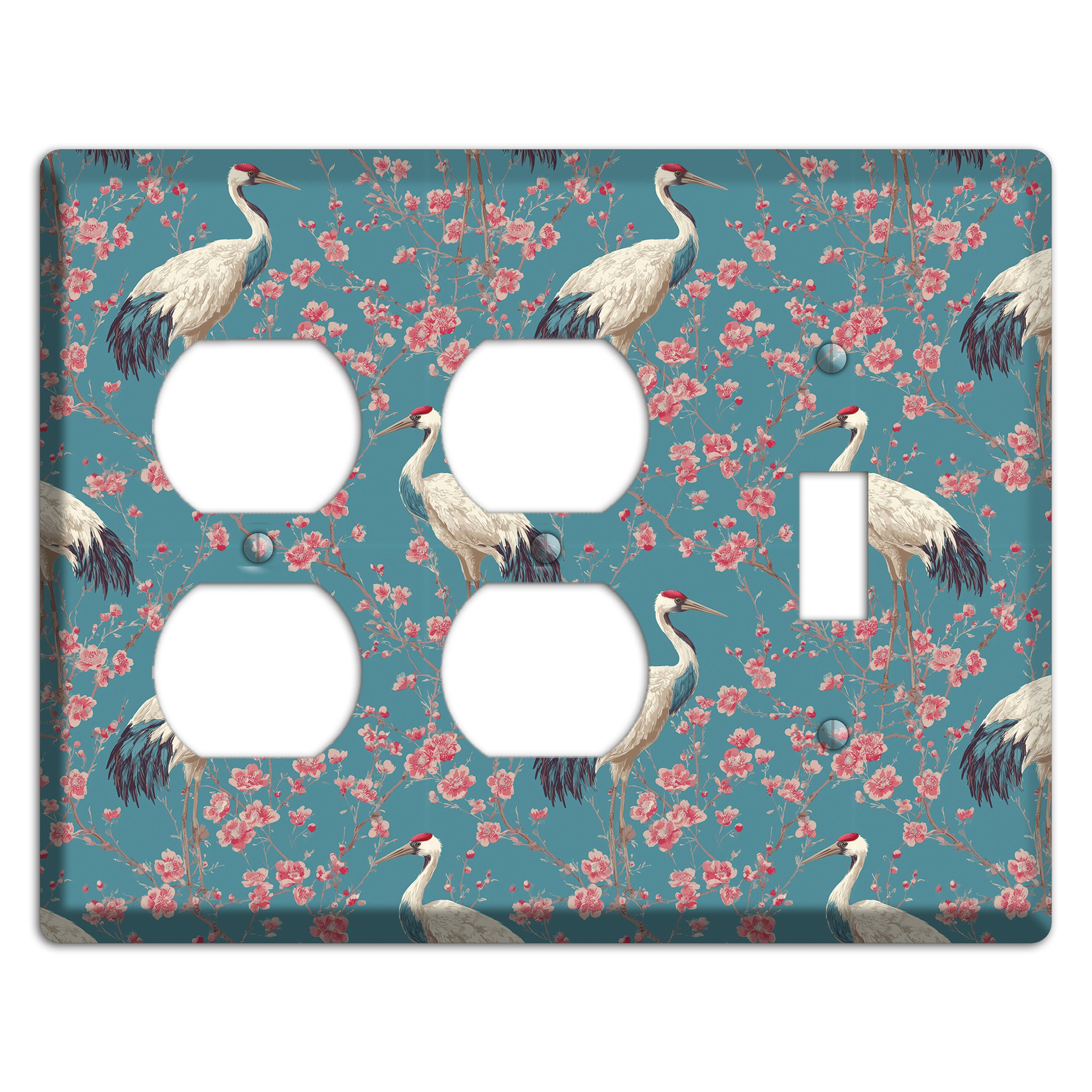 Azure Blossom Vigil 2 Duplex / Toggle Wallplate