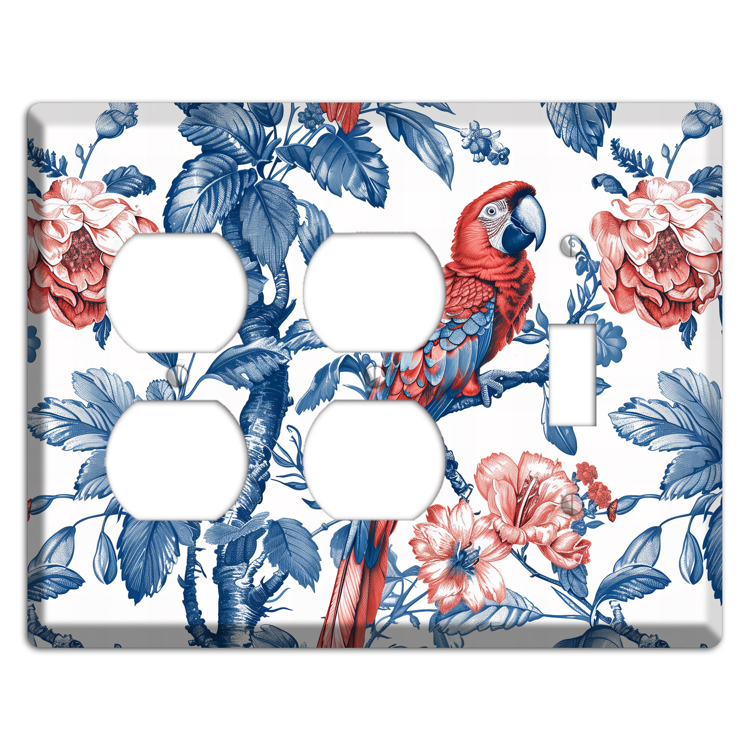 Scarlet in Bloom 2 Duplex / Toggle Wallplate