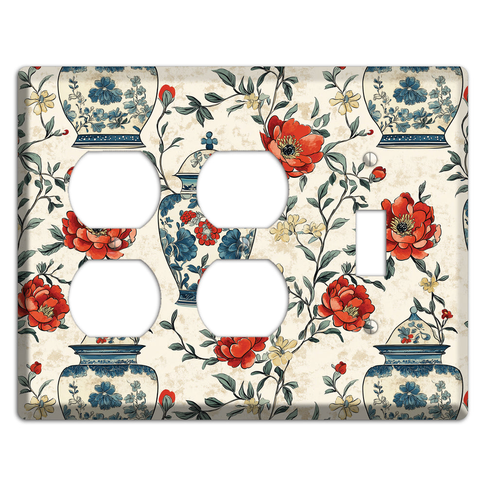 Porcelain & Peony 2 Duplex / Toggle Wallplate