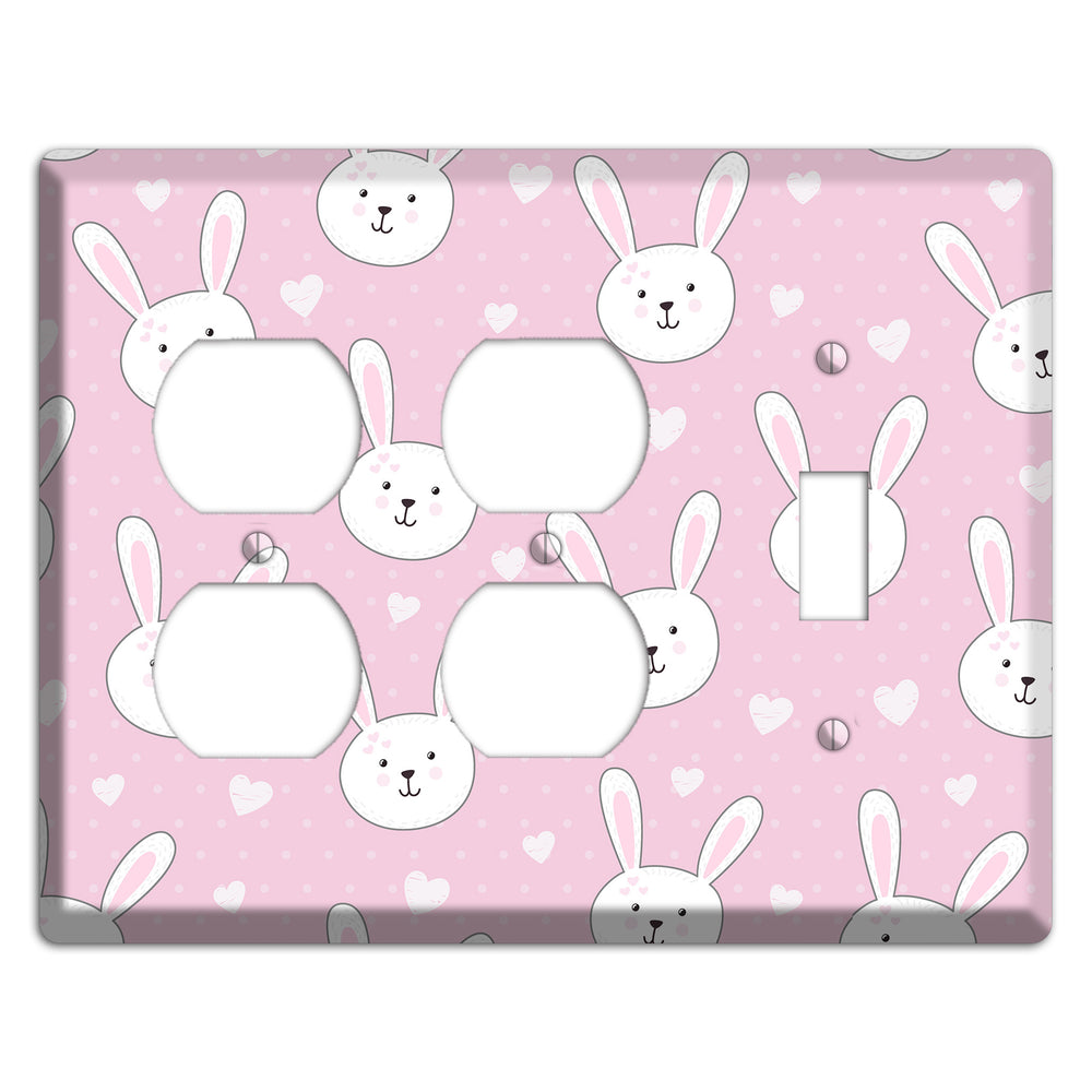 Bunny Love 2 Duplex / Toggle Wallplate