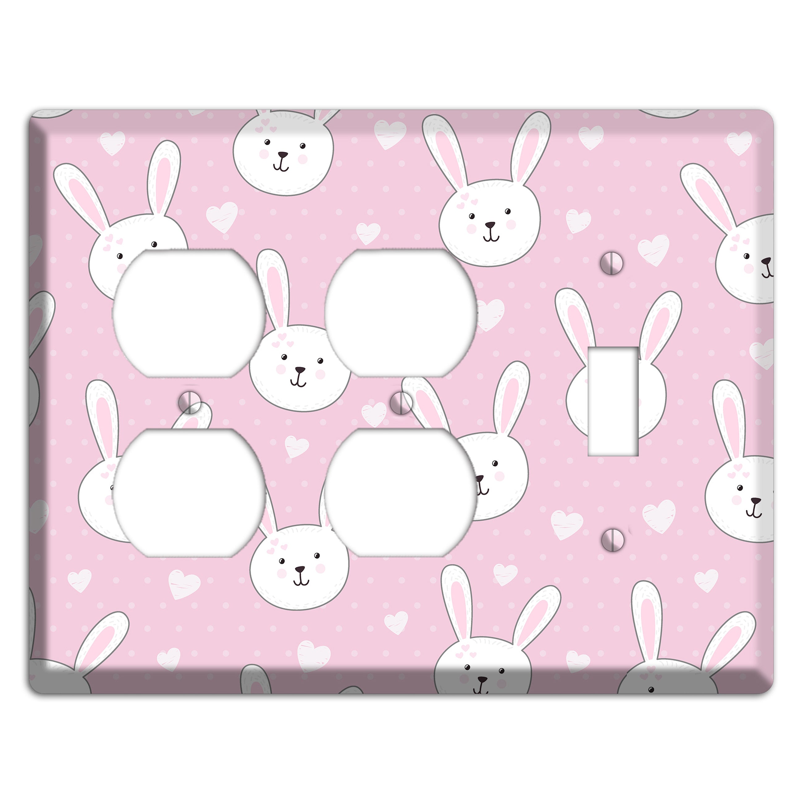 Bunny Love 2 Duplex / Toggle Wallplate