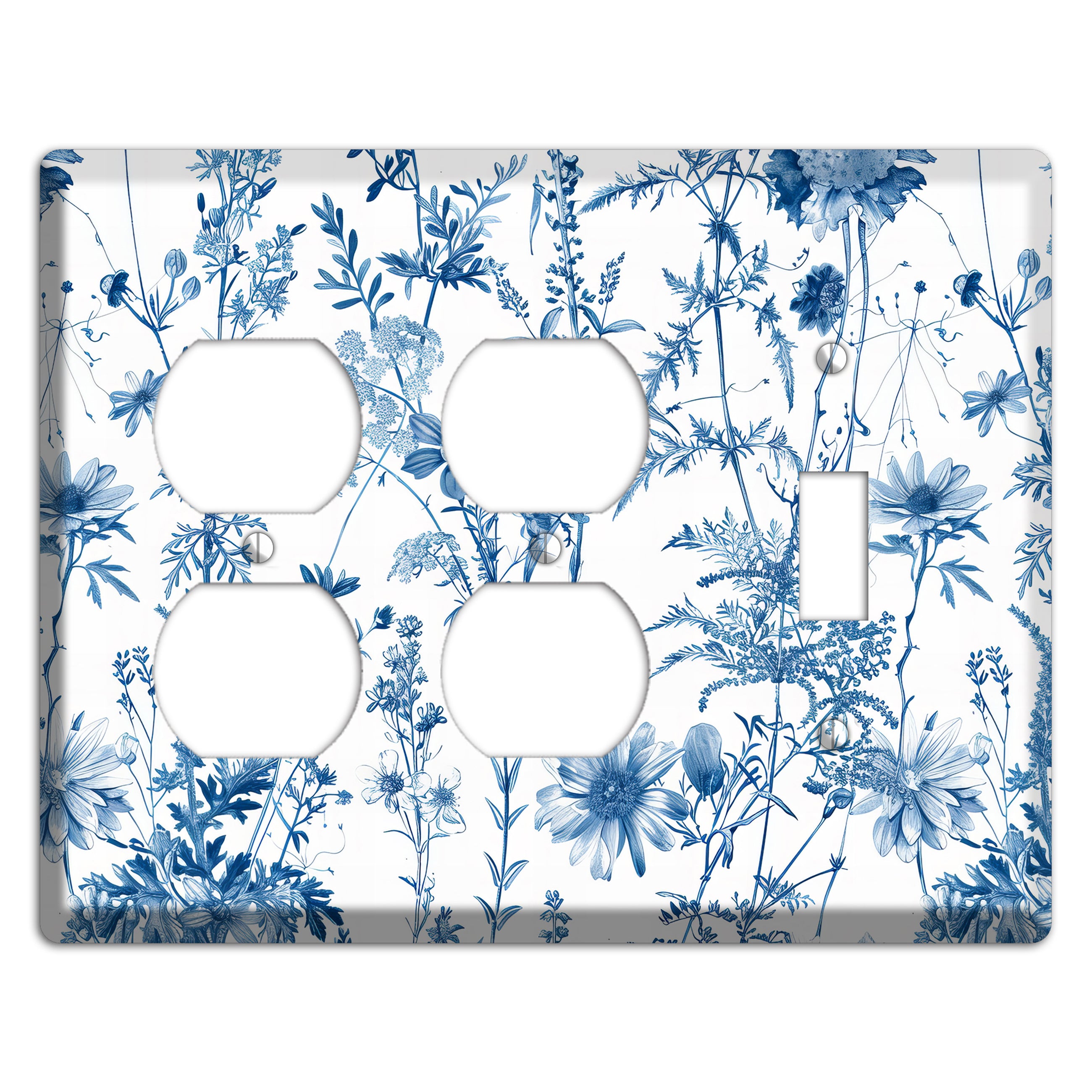 Meadow Pressed Blue 2 Duplex / Toggle Wallplate