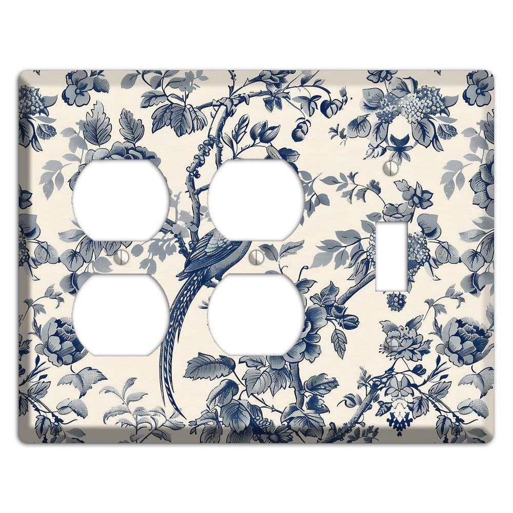 Pheasant & Peony 2 Duplex / Toggle Wallplate