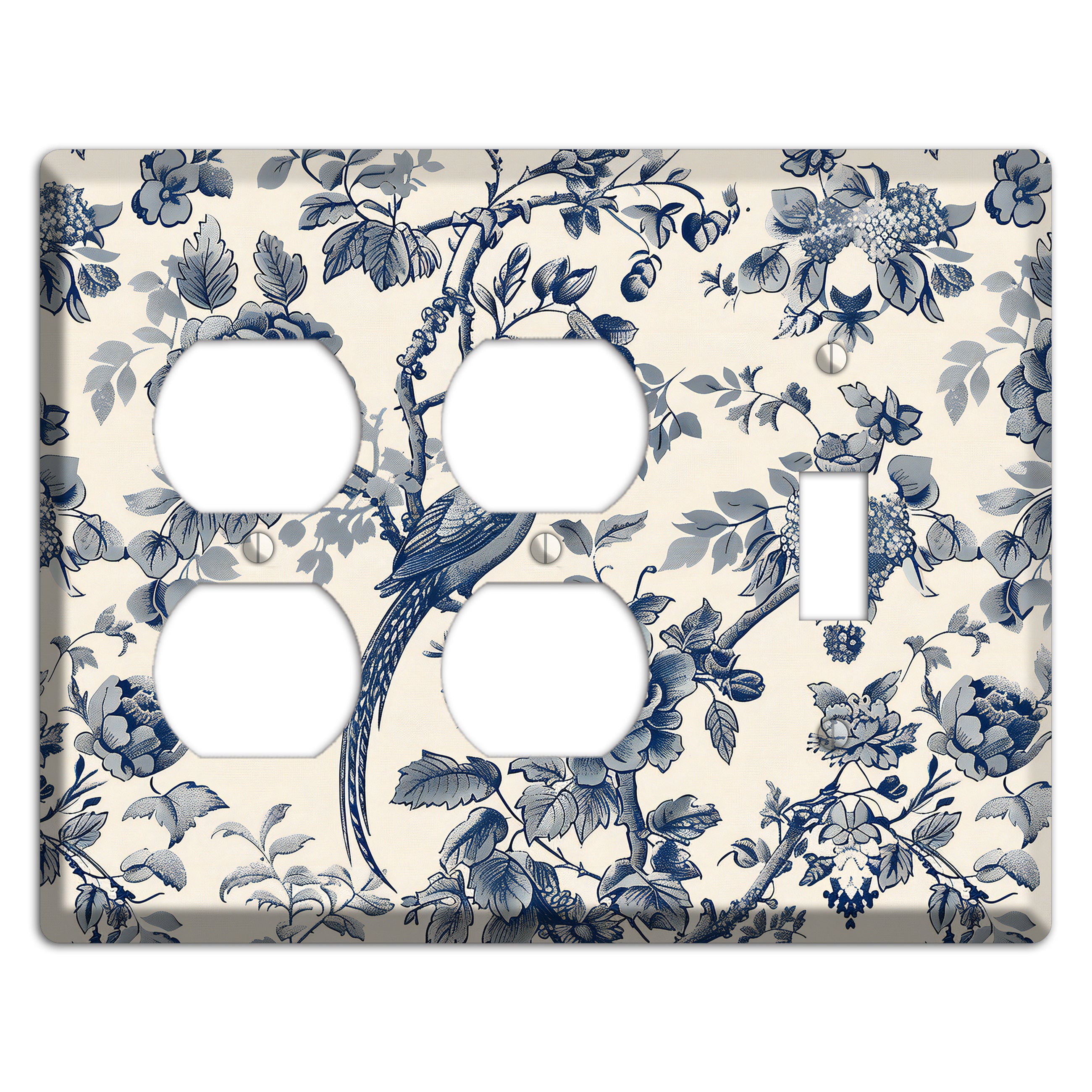 Pheasant & Peony 2 Duplex / Toggle Wallplate