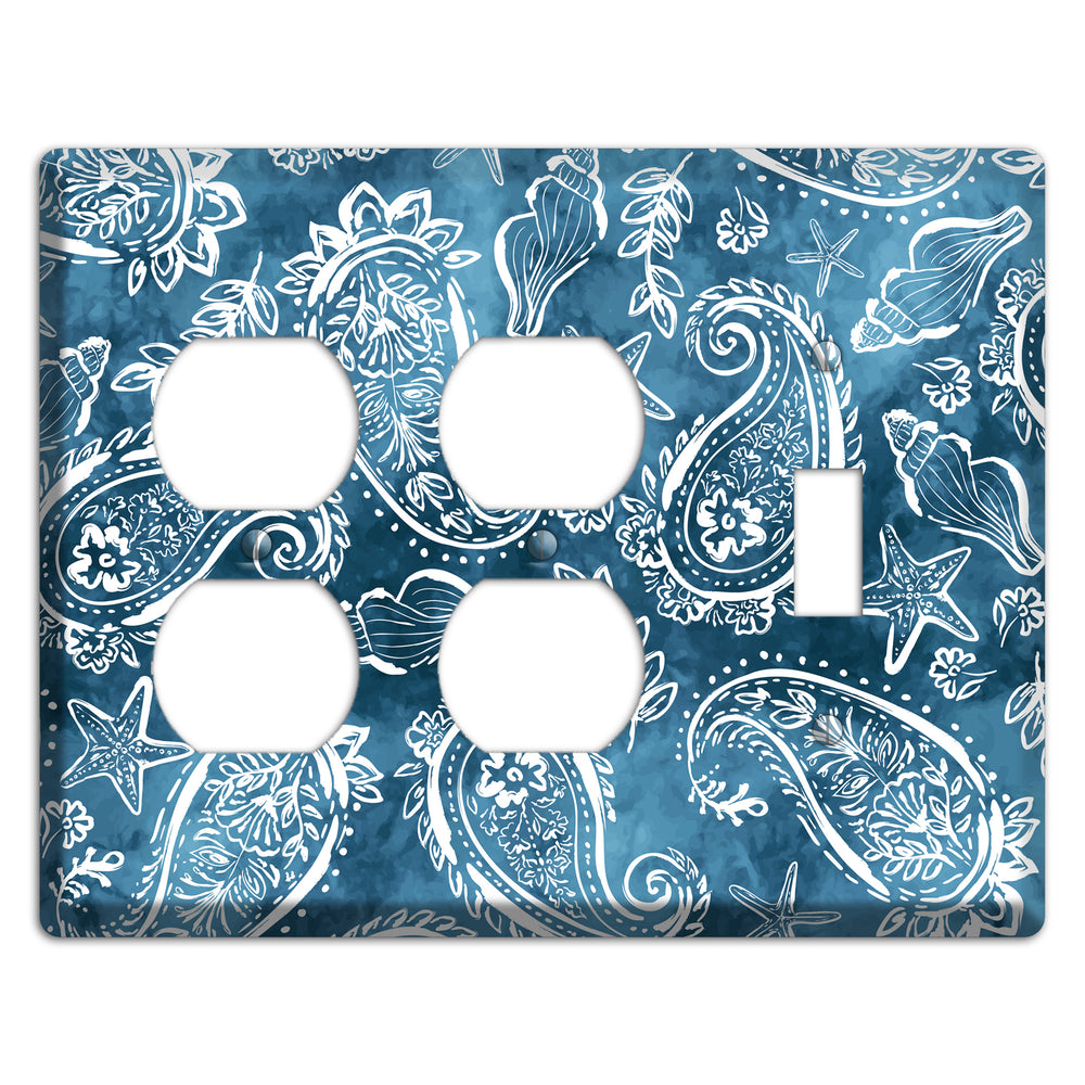 Indigo Tide Paisley 2 Duplex / Toggle Wallplate