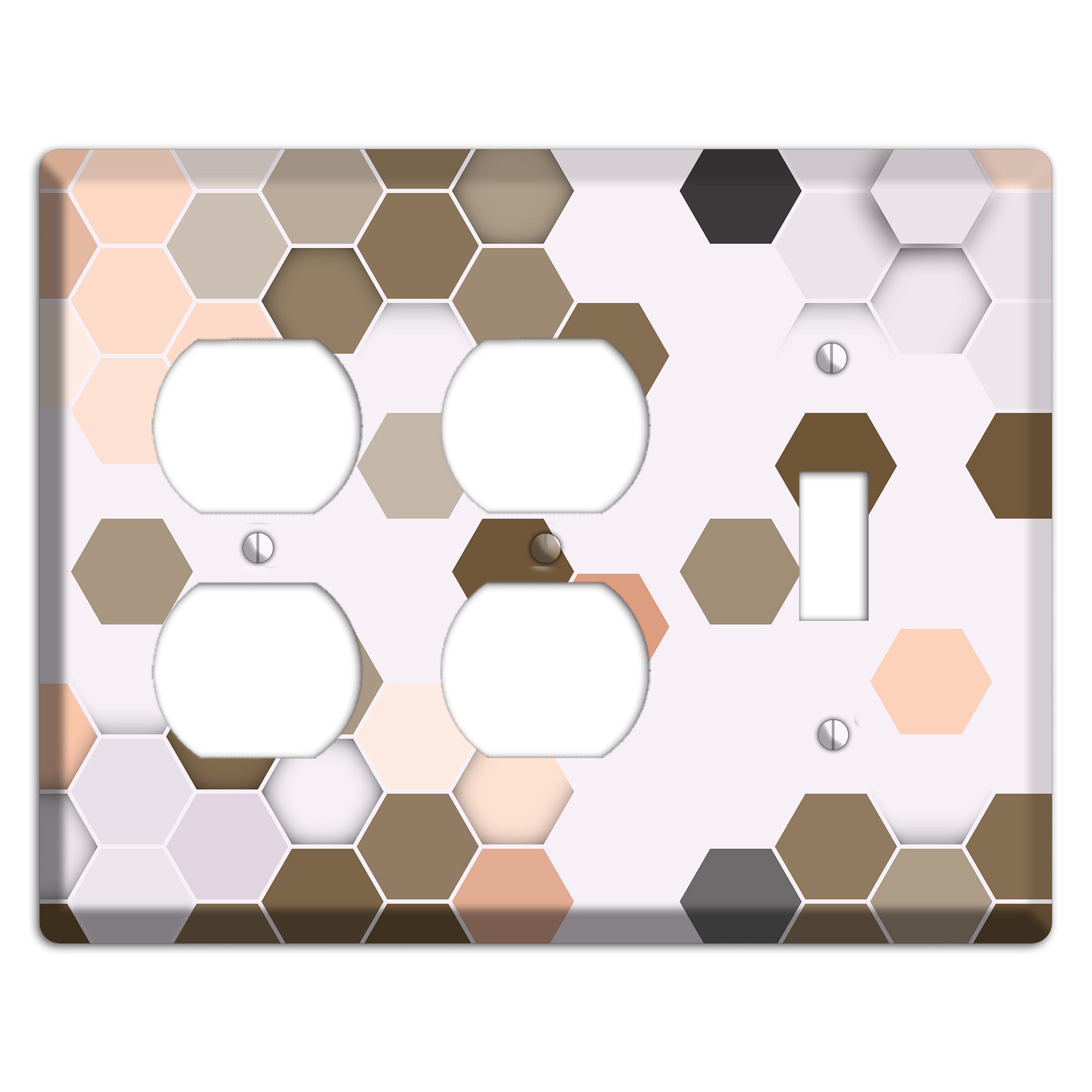 Clay & Terracotta Geometric Tiling 2 Duplex / Toggle Wallplate
