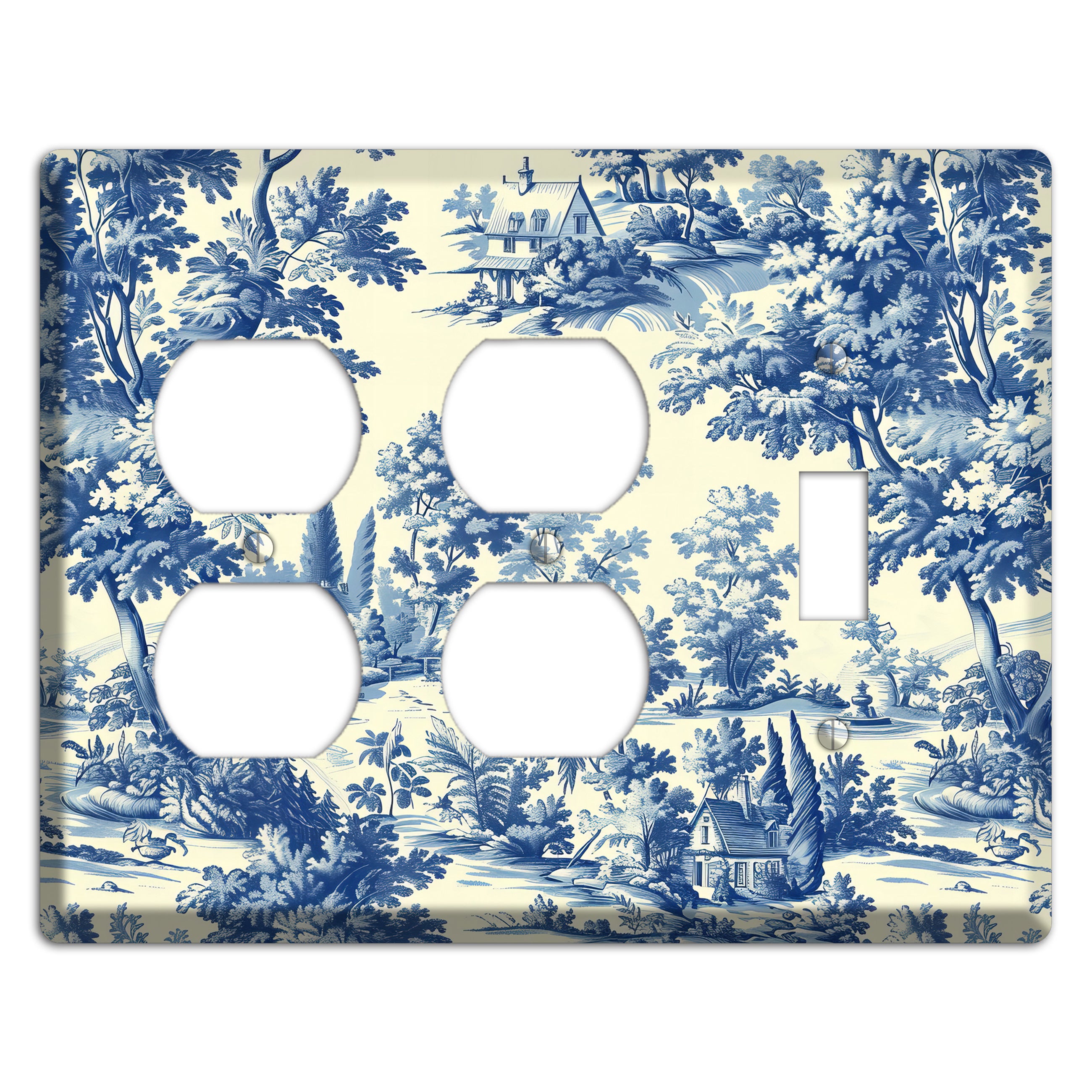 Country Estate Toile 2 Duplex / Toggle Wallplate